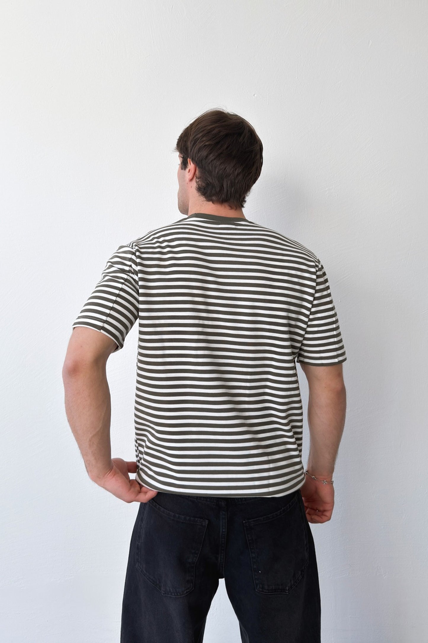 Human Embroidered Striped T-shirt