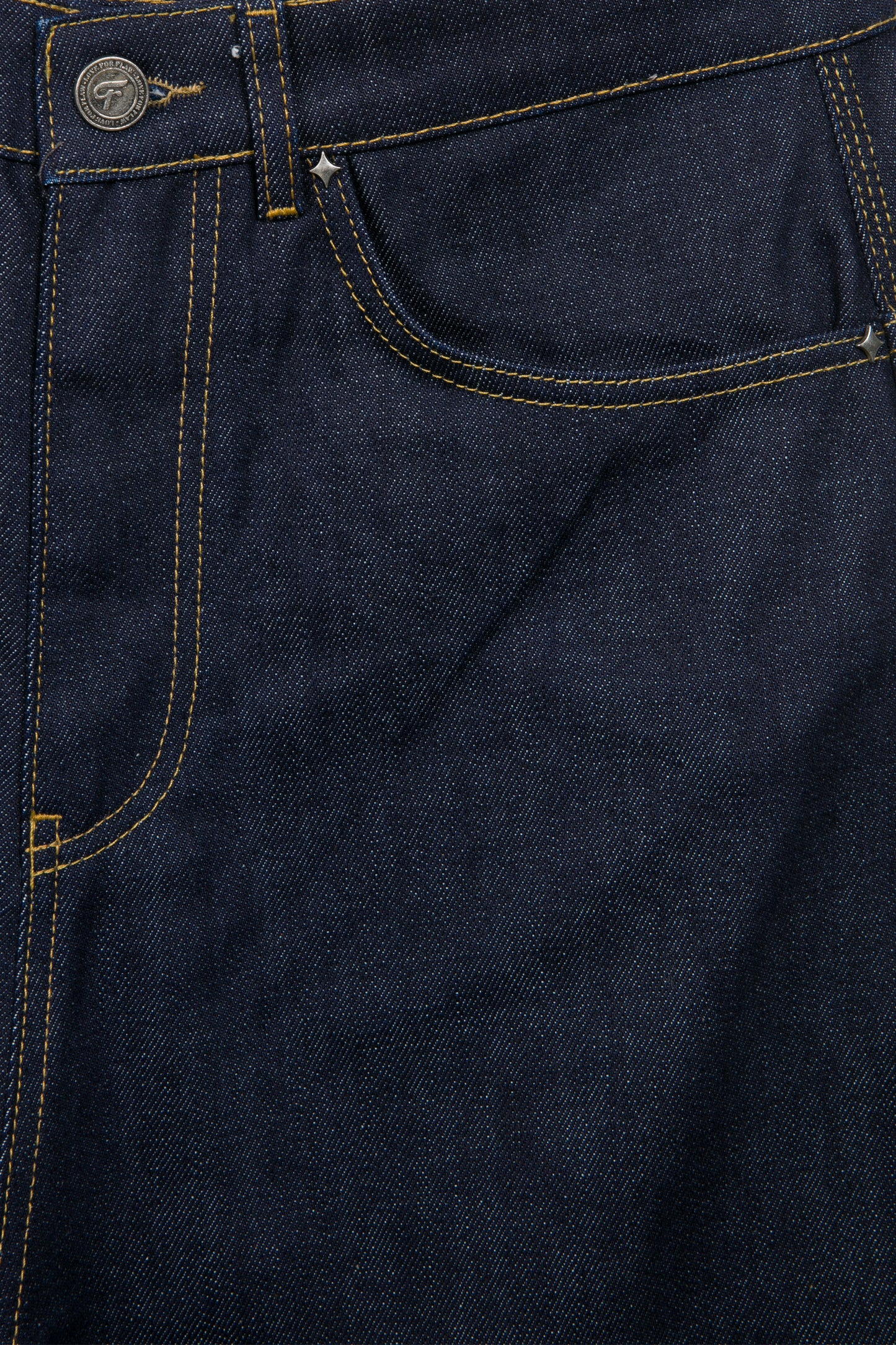 "LFF" EMBROIDERED BAGGY JEAN RAW