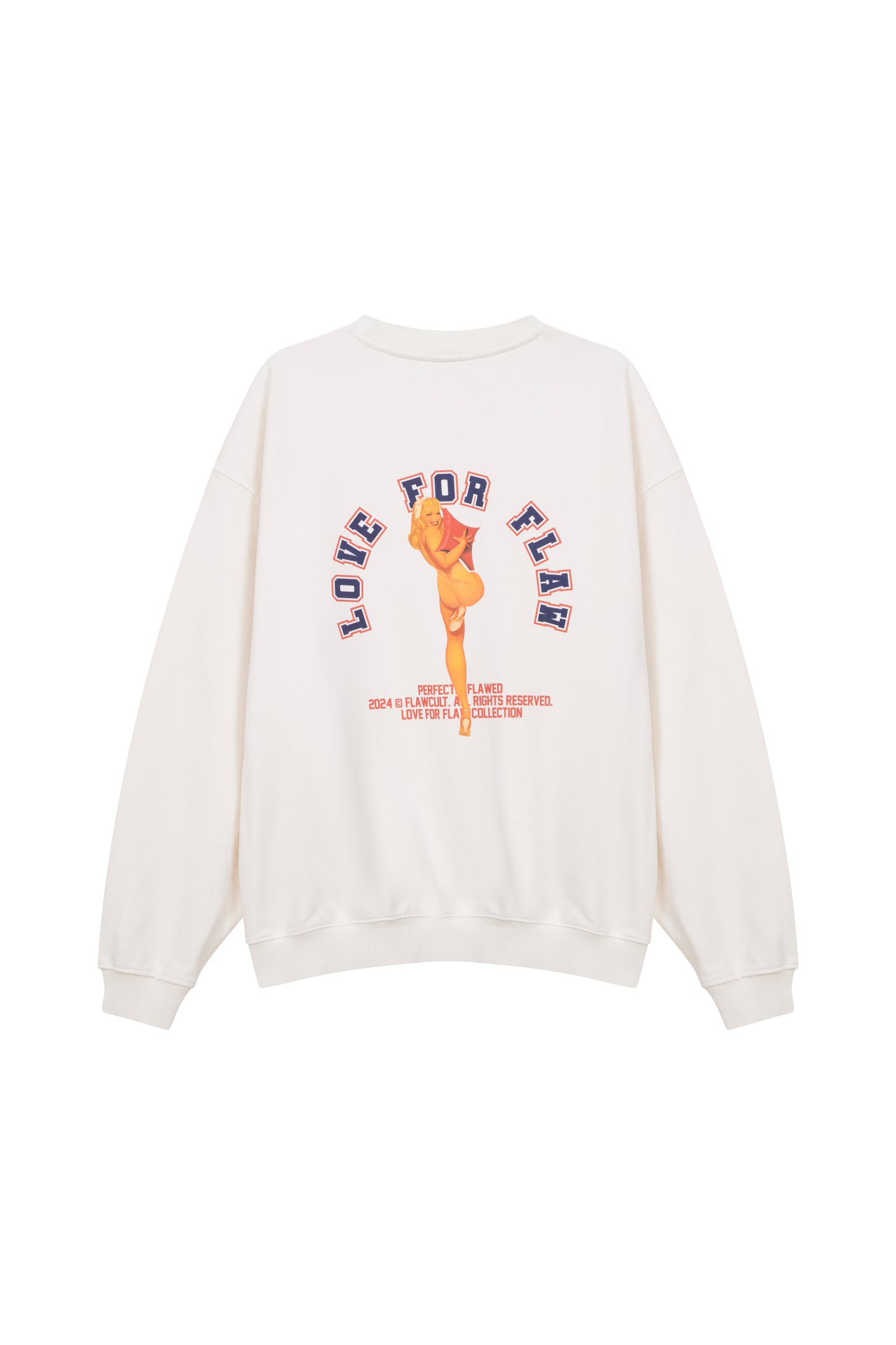‘’SHY GIRL’’ PRINT SWEATSHIRT WHITE