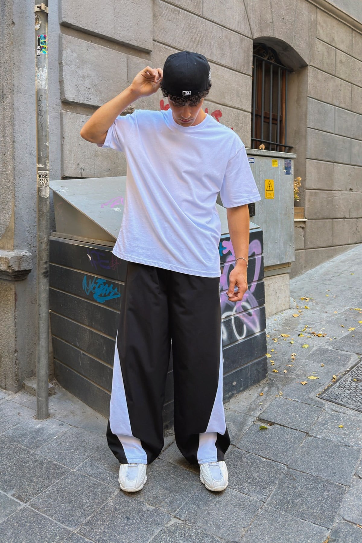 Wave Black Track Pants