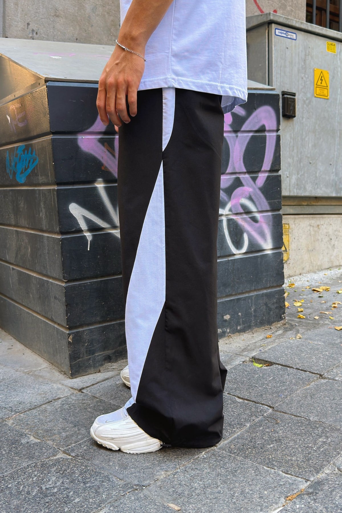 Wave Black Track Pants
