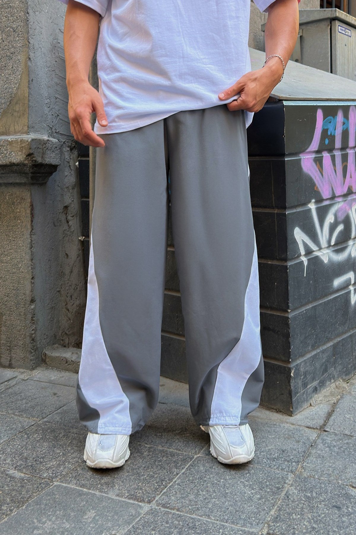 Wave Gray Track Pants