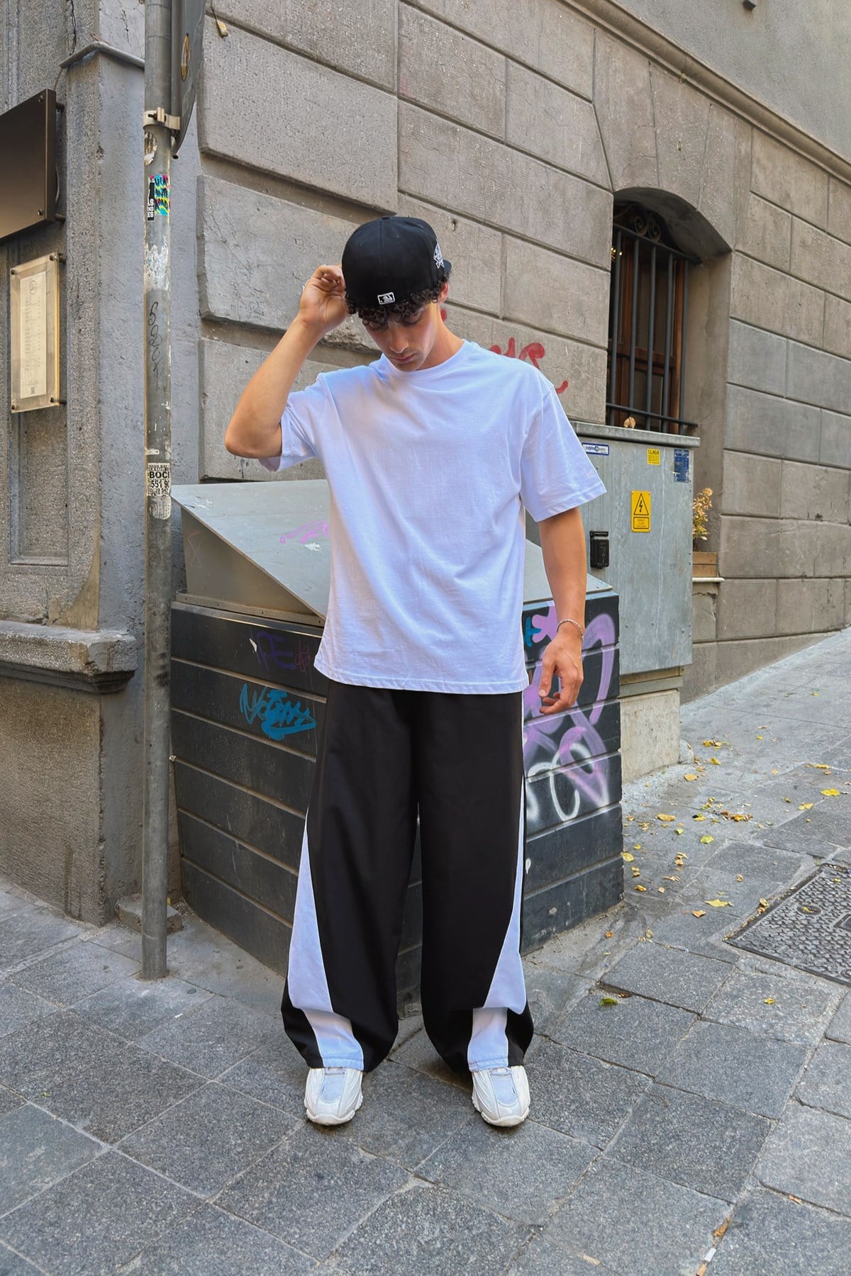 Wave Black Track Pants