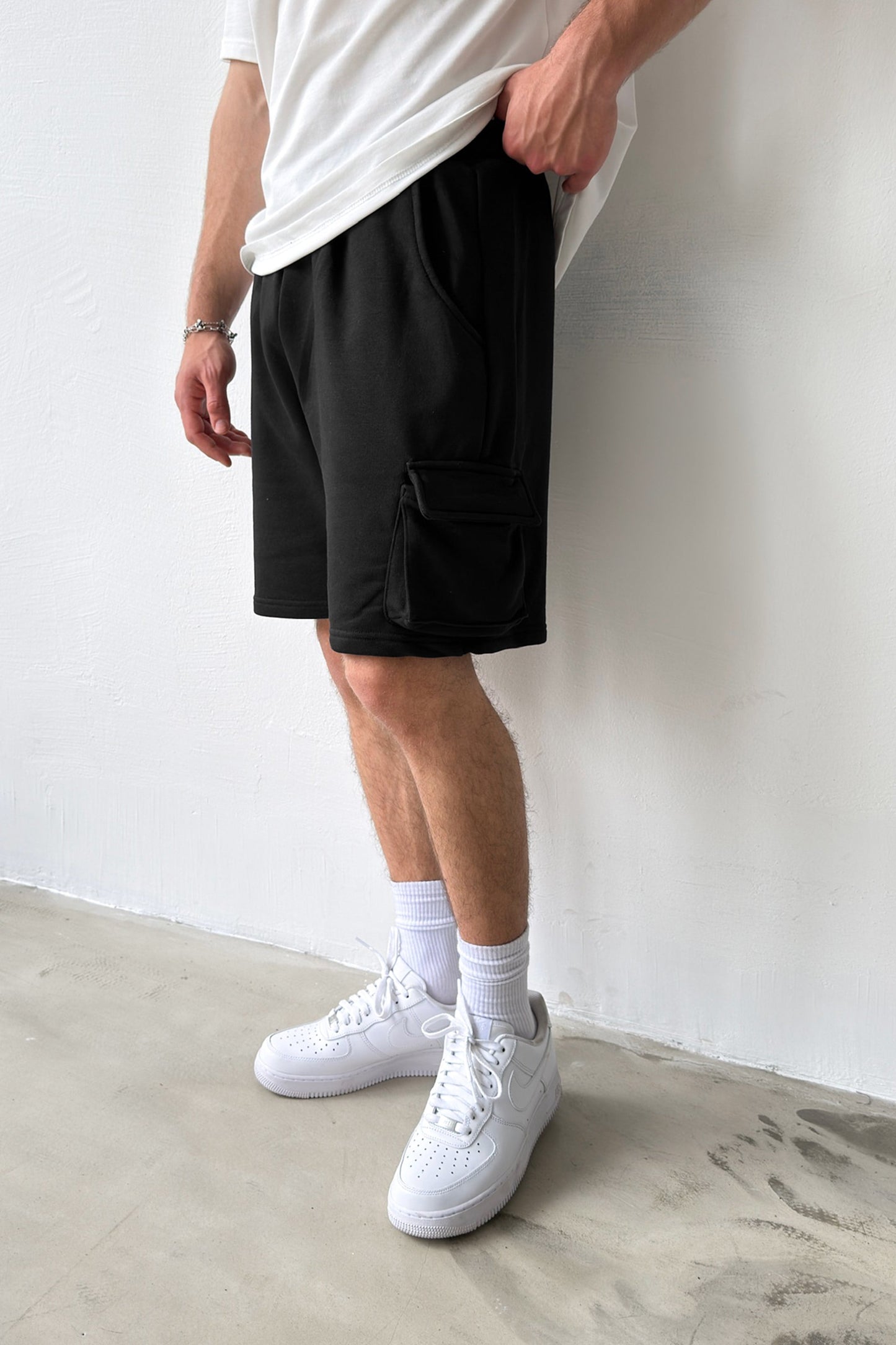 Basic Black Cargo Shorts