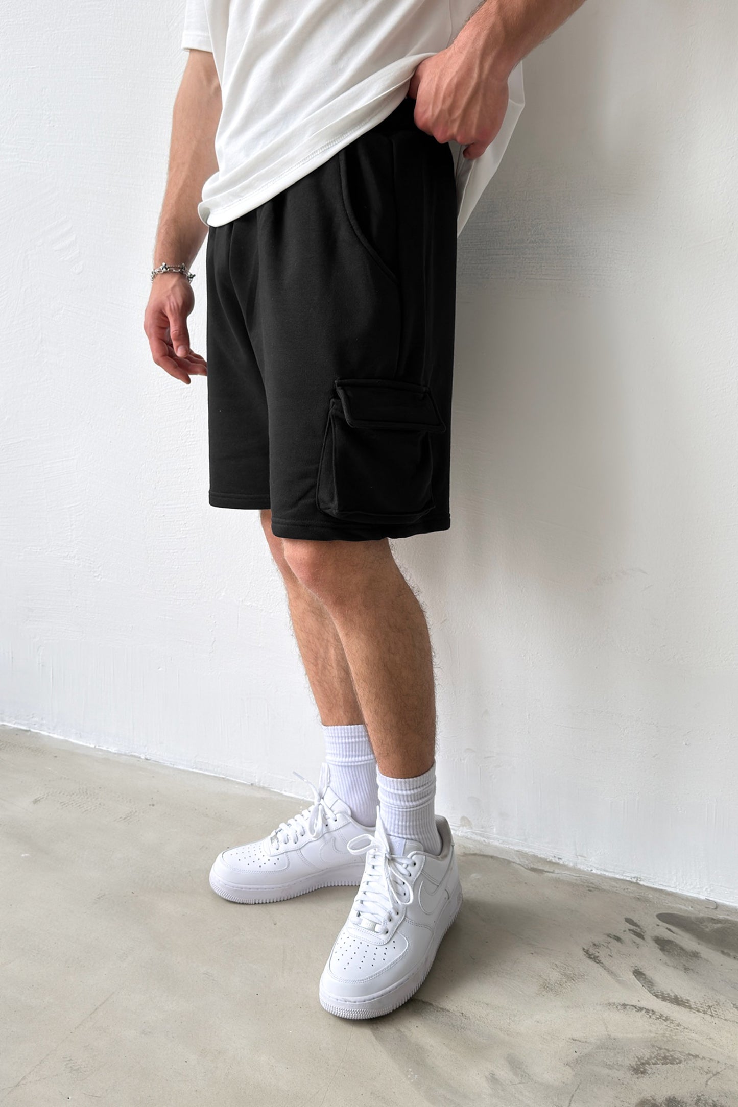 Basic Black Cargo Shorts