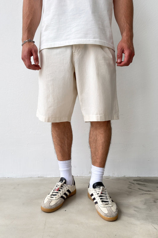 Linen Shorts with Belt Accessory