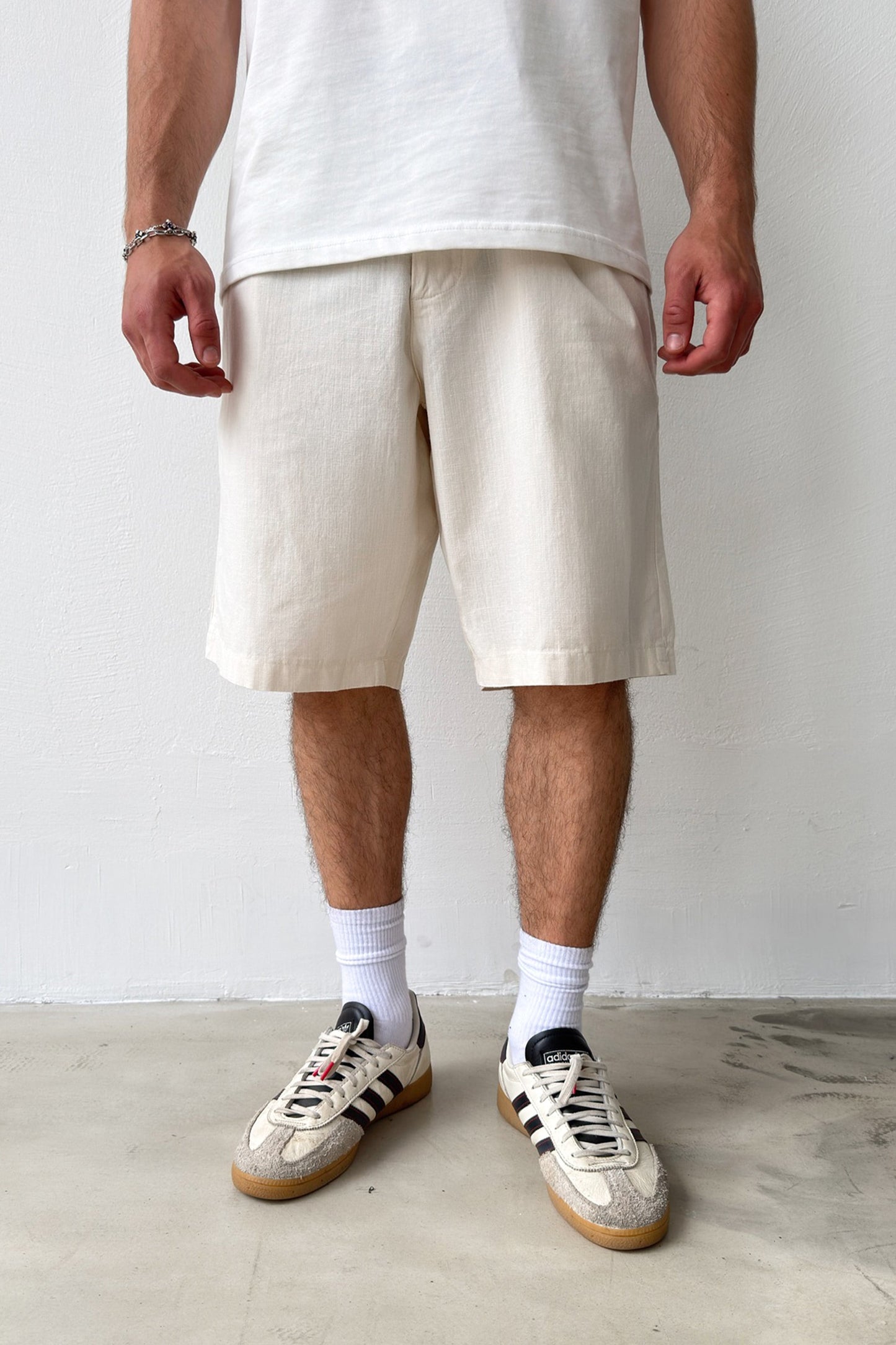 Linen Shorts with Belt Accessory