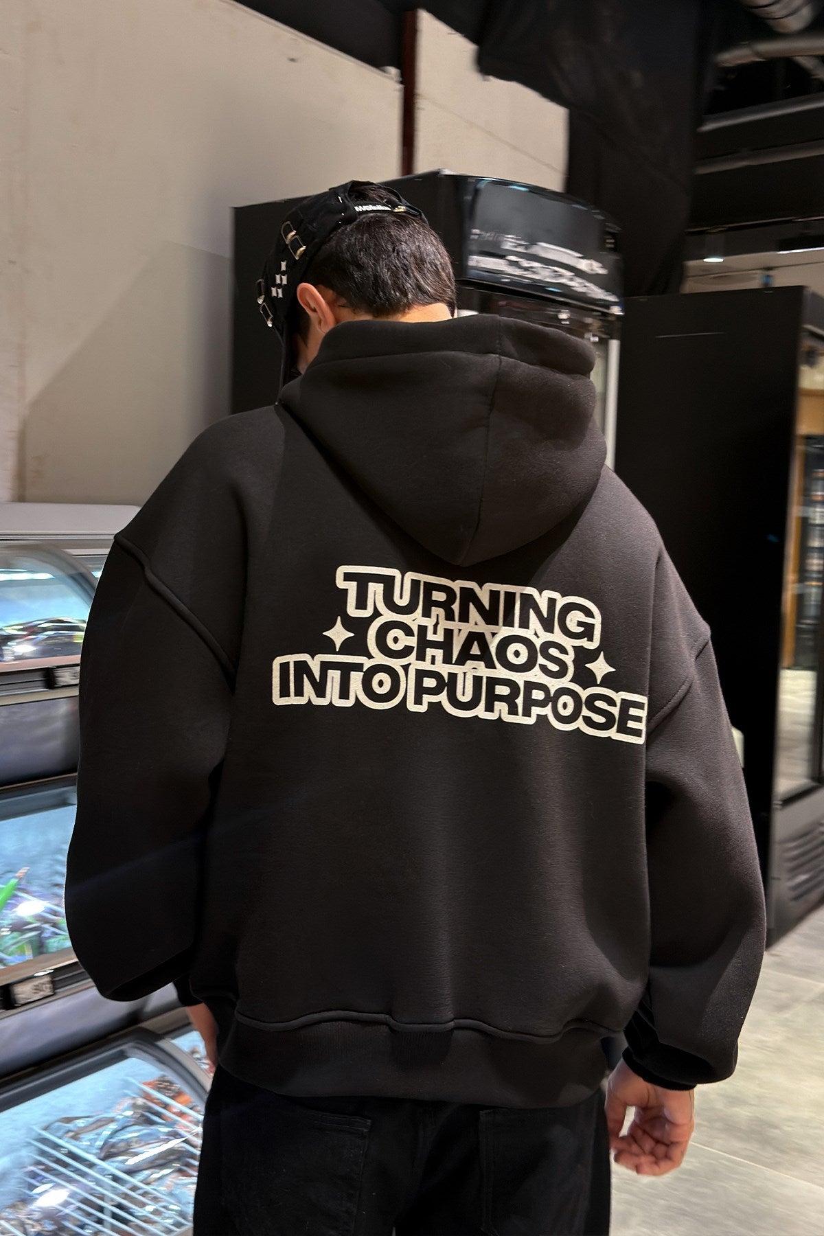 Cipher Black Zip-Up Hoodie