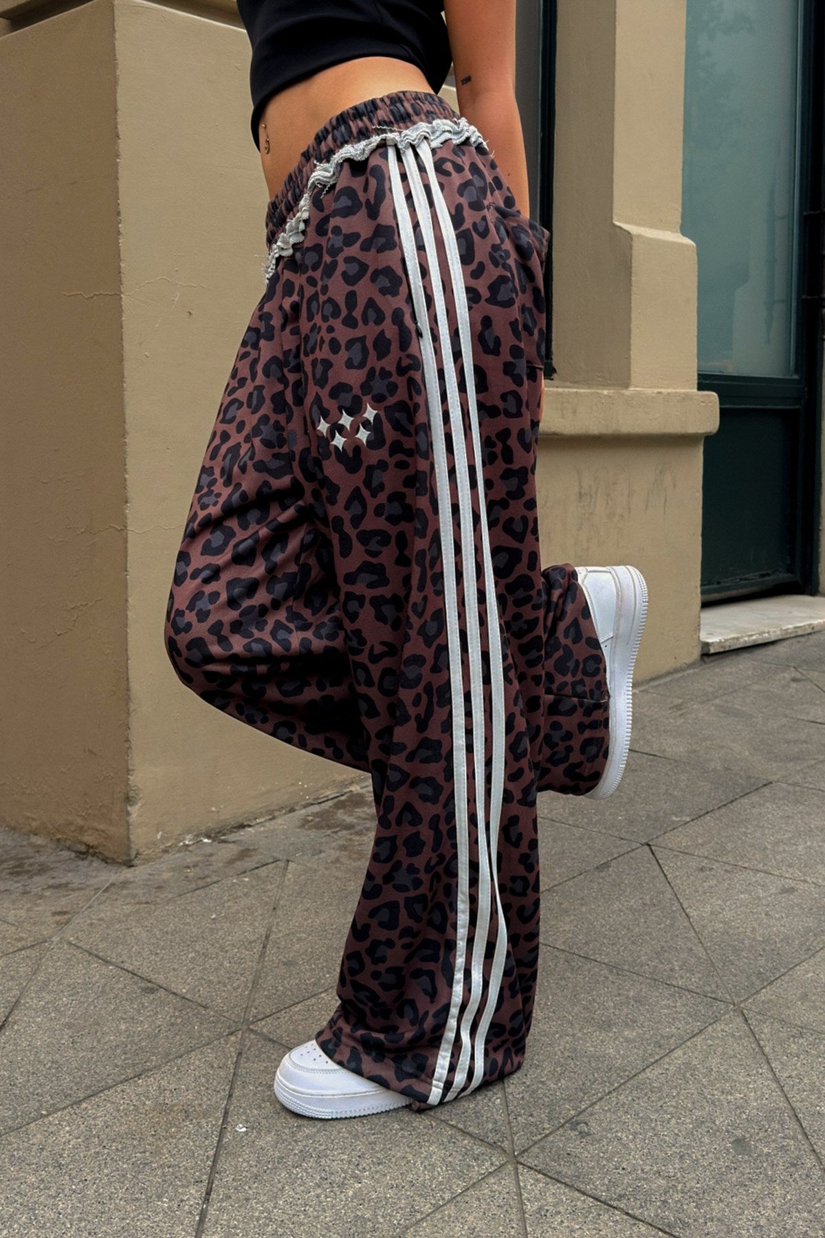 Leopard Pattern Monster Fit Sweatpants