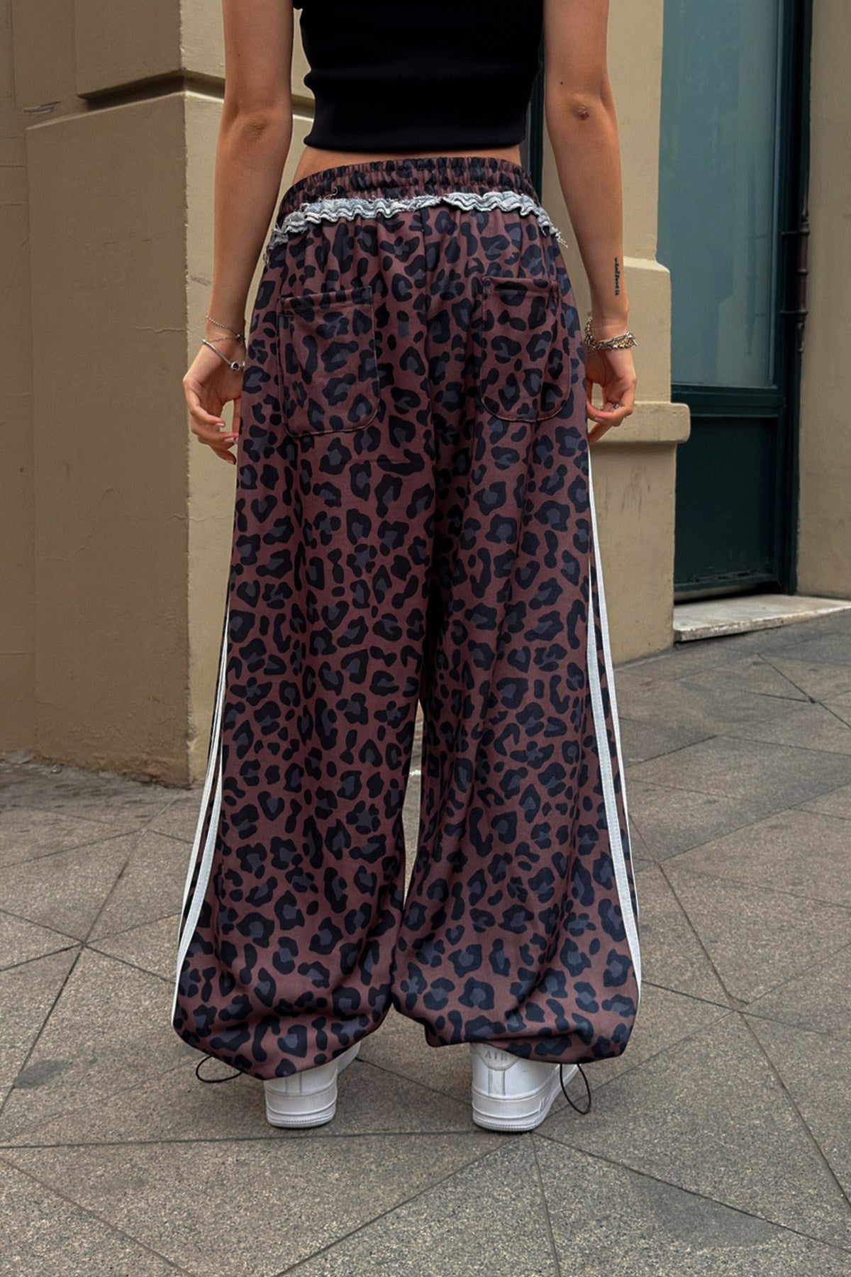 Leopard Pattern Monster Fit Sweatpants