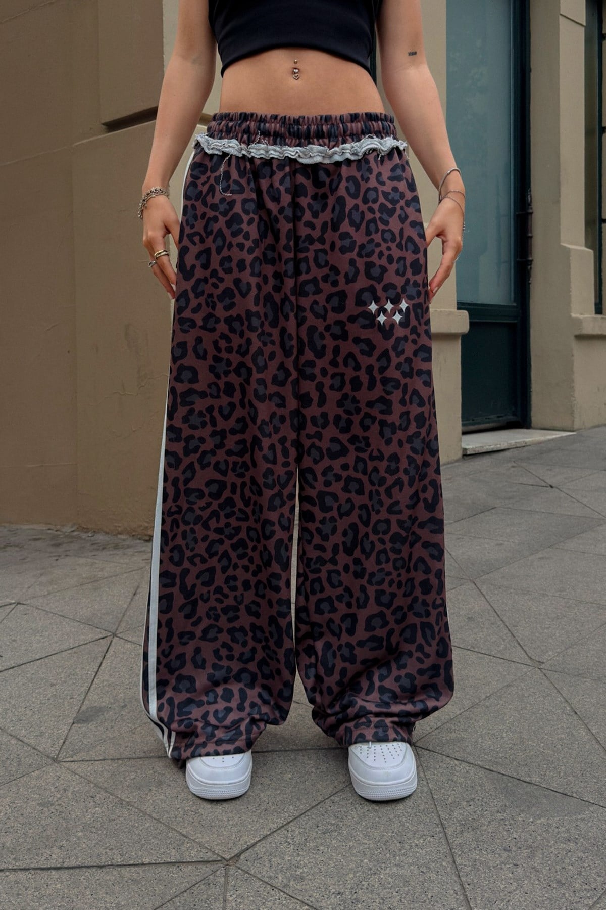 Leopard Pattern Monster Fit Sweatpants