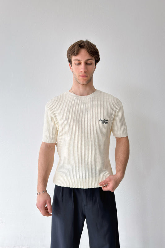 Los Angeles Embroidered Knitted T-shirt