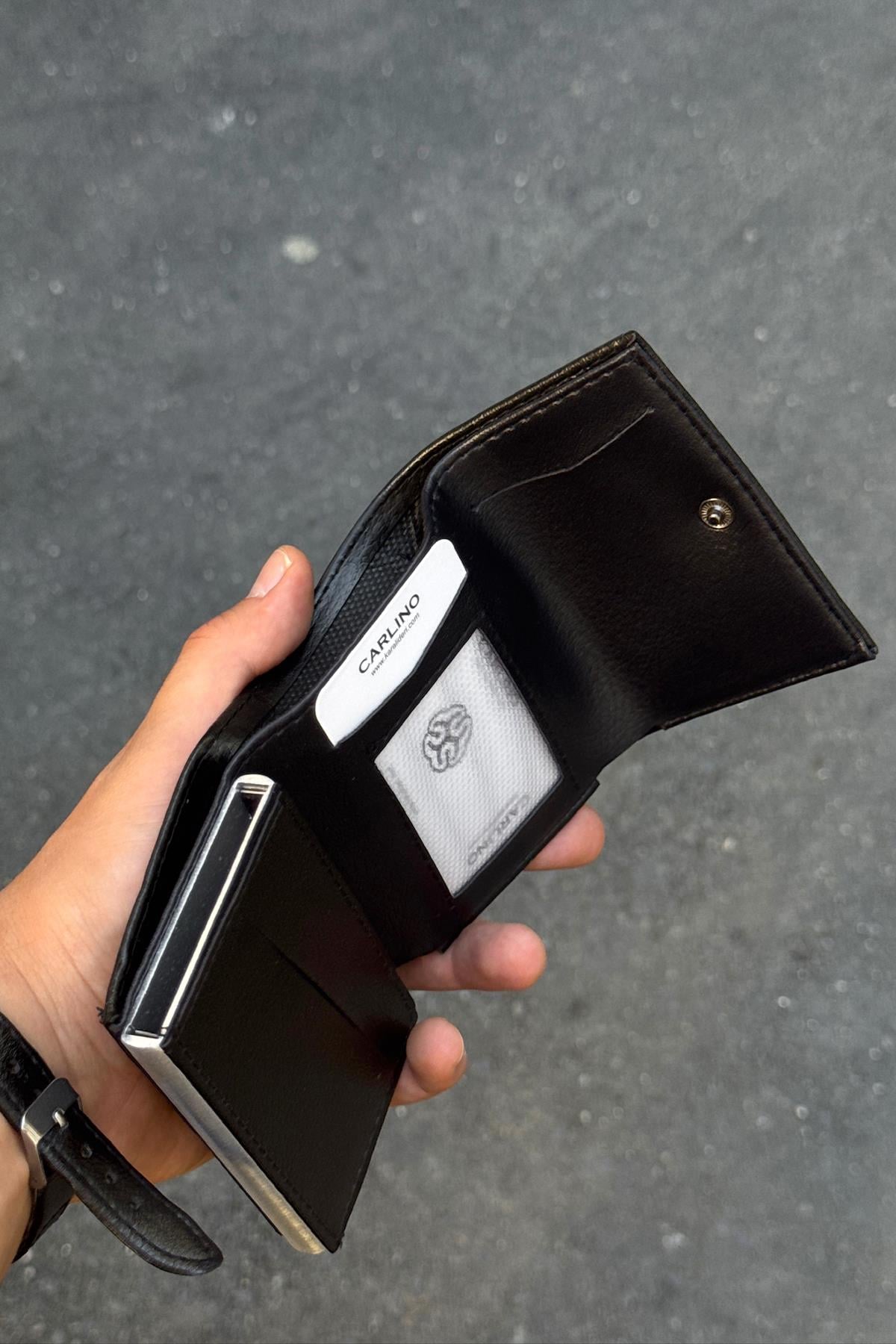 Vinneks Wallet with Mechanism, Black