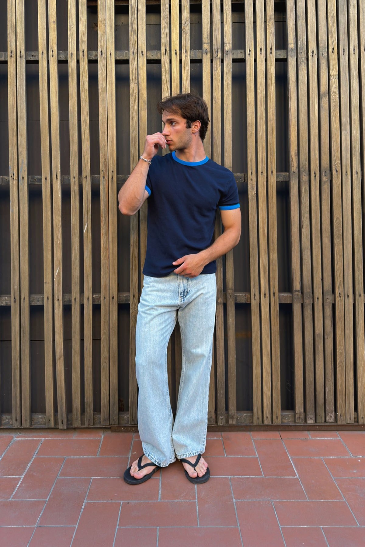 Navy Blue - Blue Ringer Tee