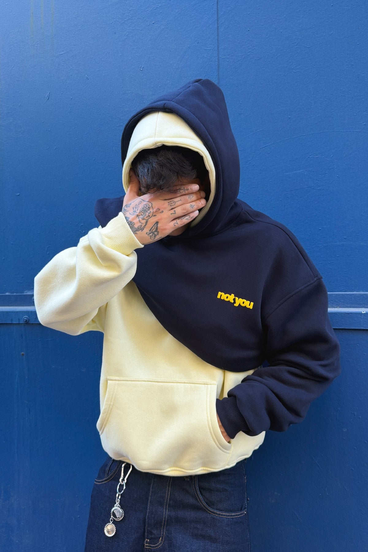 Deadpan Navy Hoodie