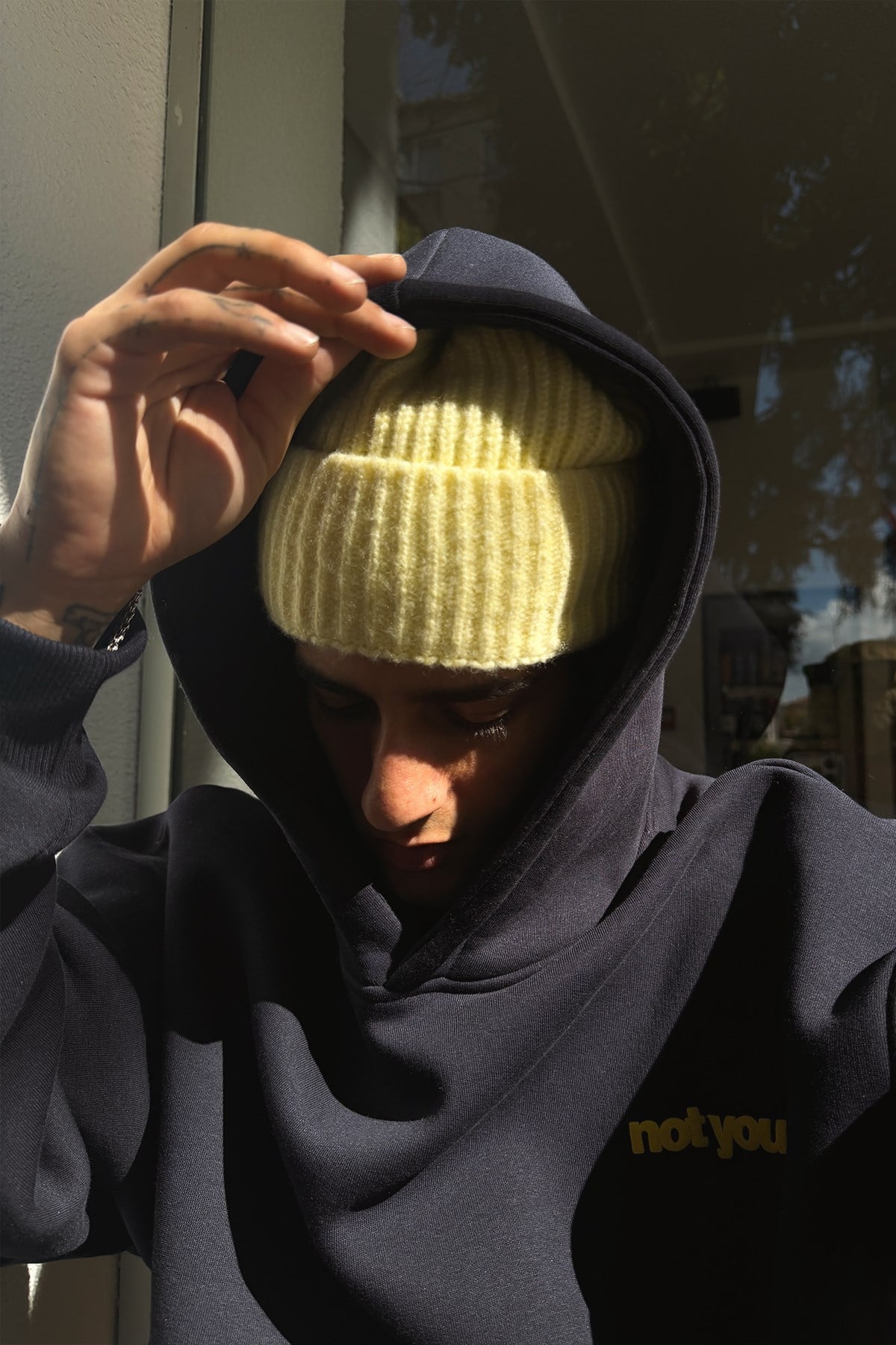 Deadpan Navy Hoodie