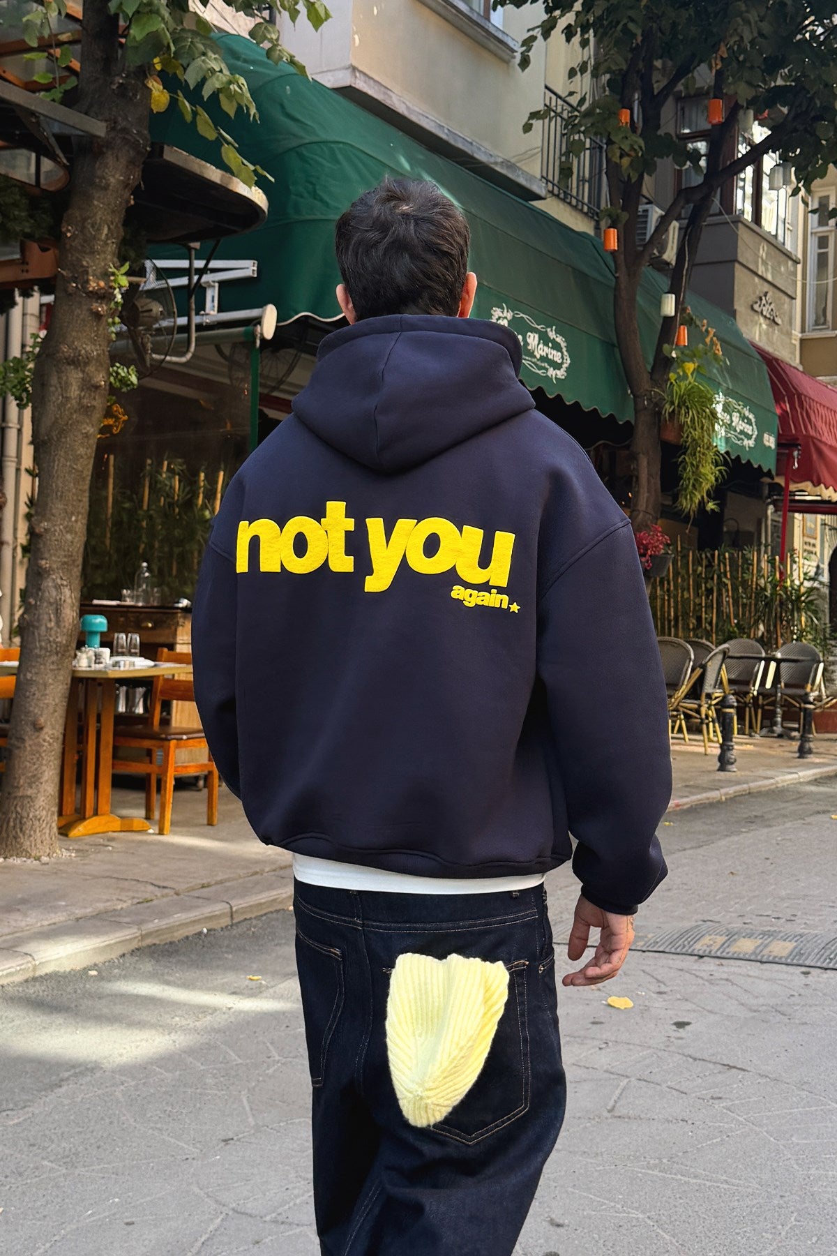 Deadpan Navy Hoodie