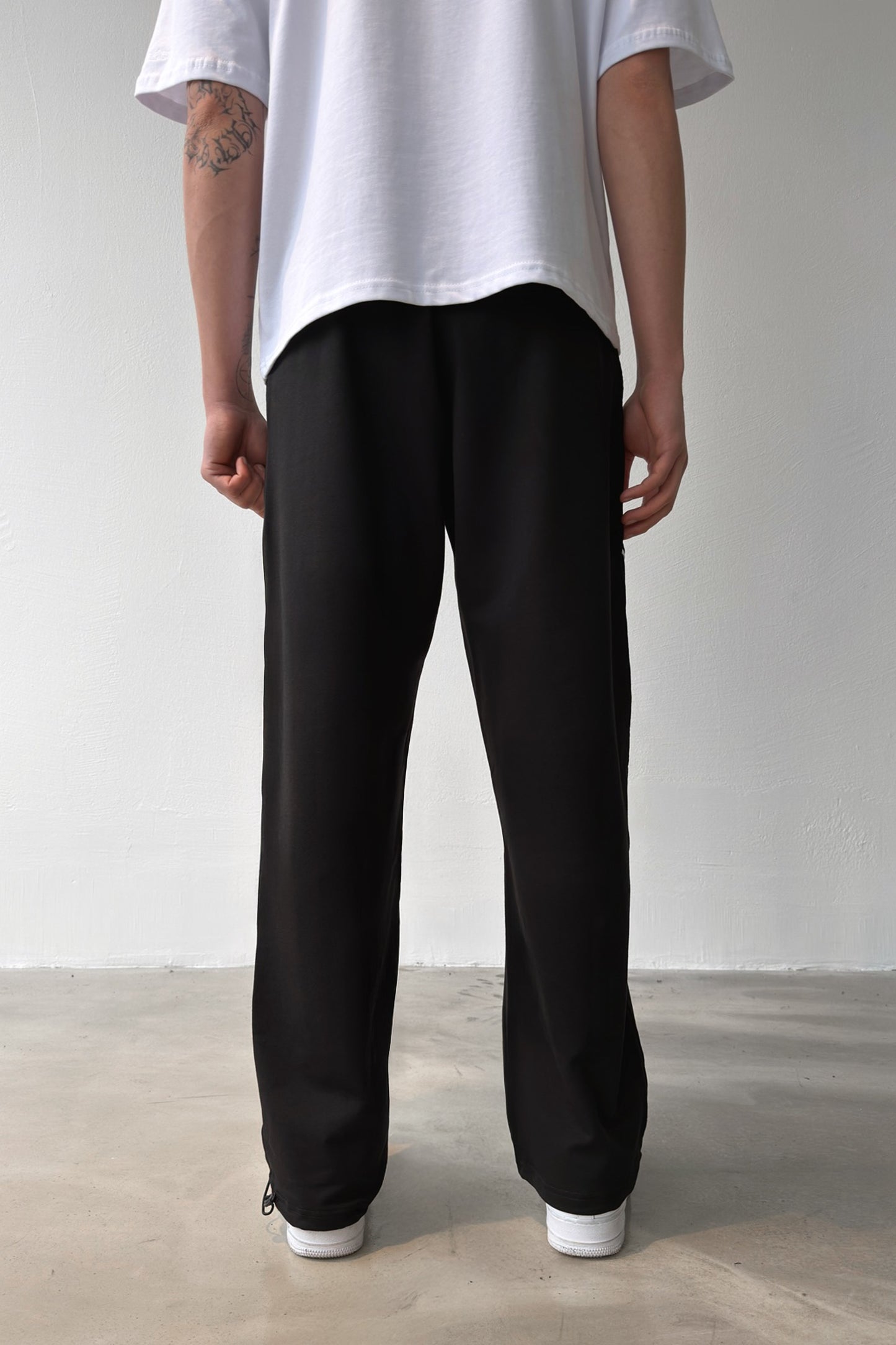 Ny Printed Hem Stopper Baggy Sweatpants