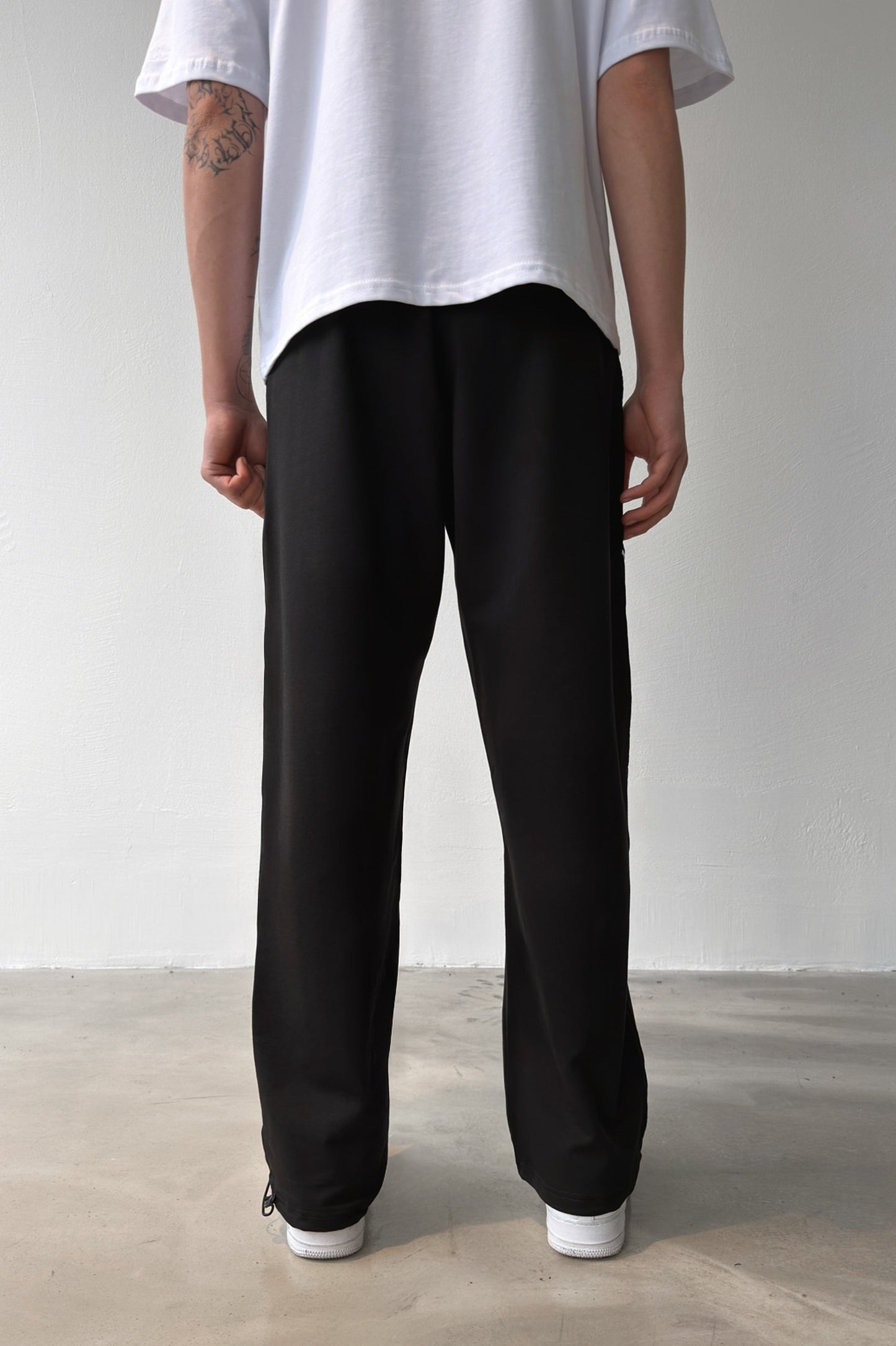 Ny Printed Hem Stopper Baggy Sweatpants