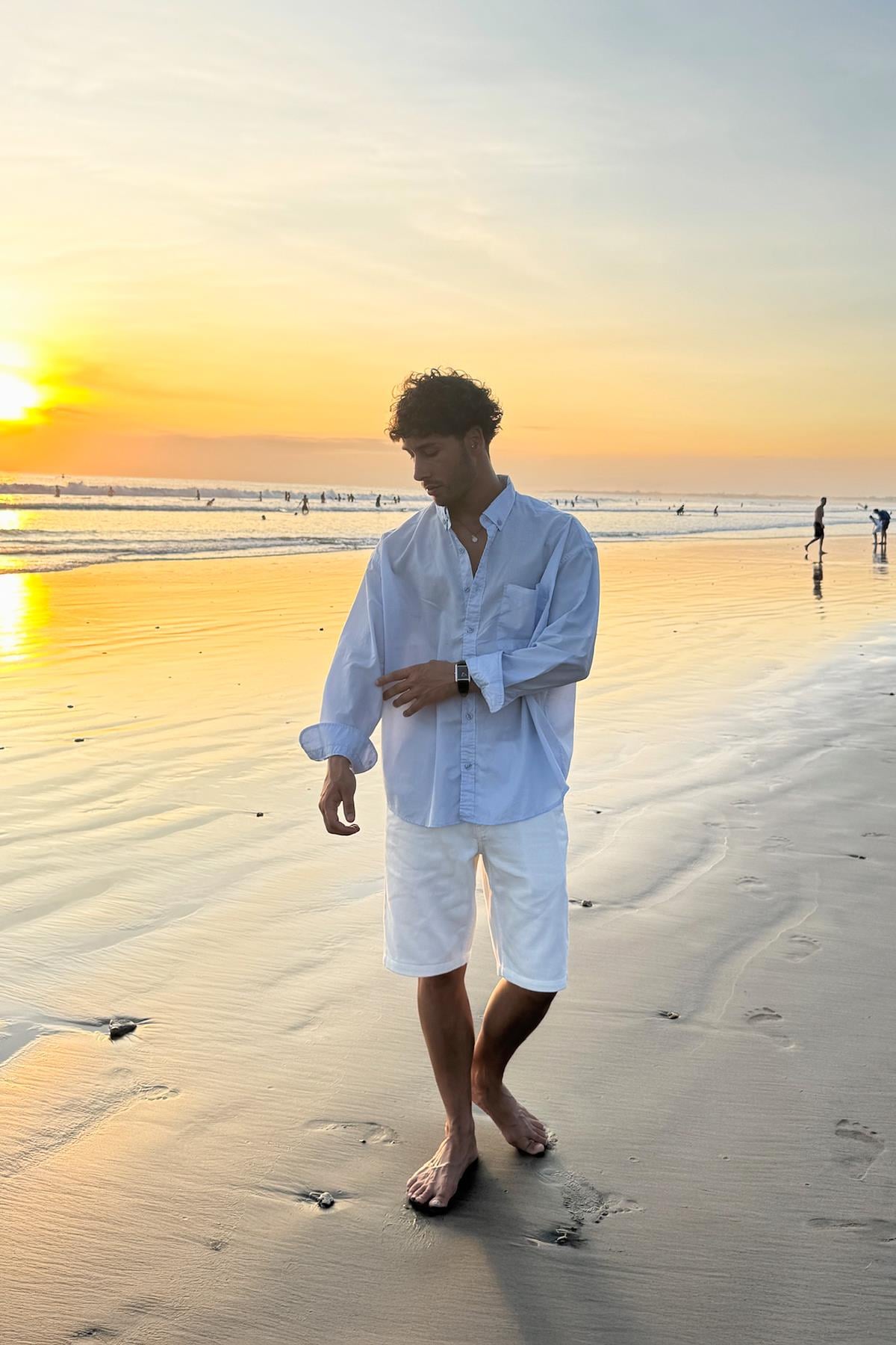 Oversize Poplin Shirt with Front Pockets