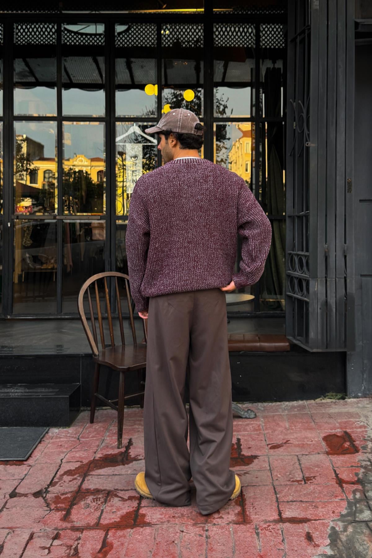 Knitted Sweater Pattern, Burgundy