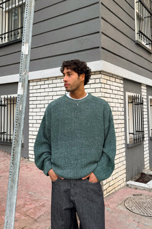 Knitted Sweater Pattern Green