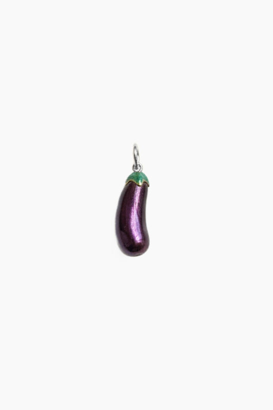 Eggplant Necklace Silver