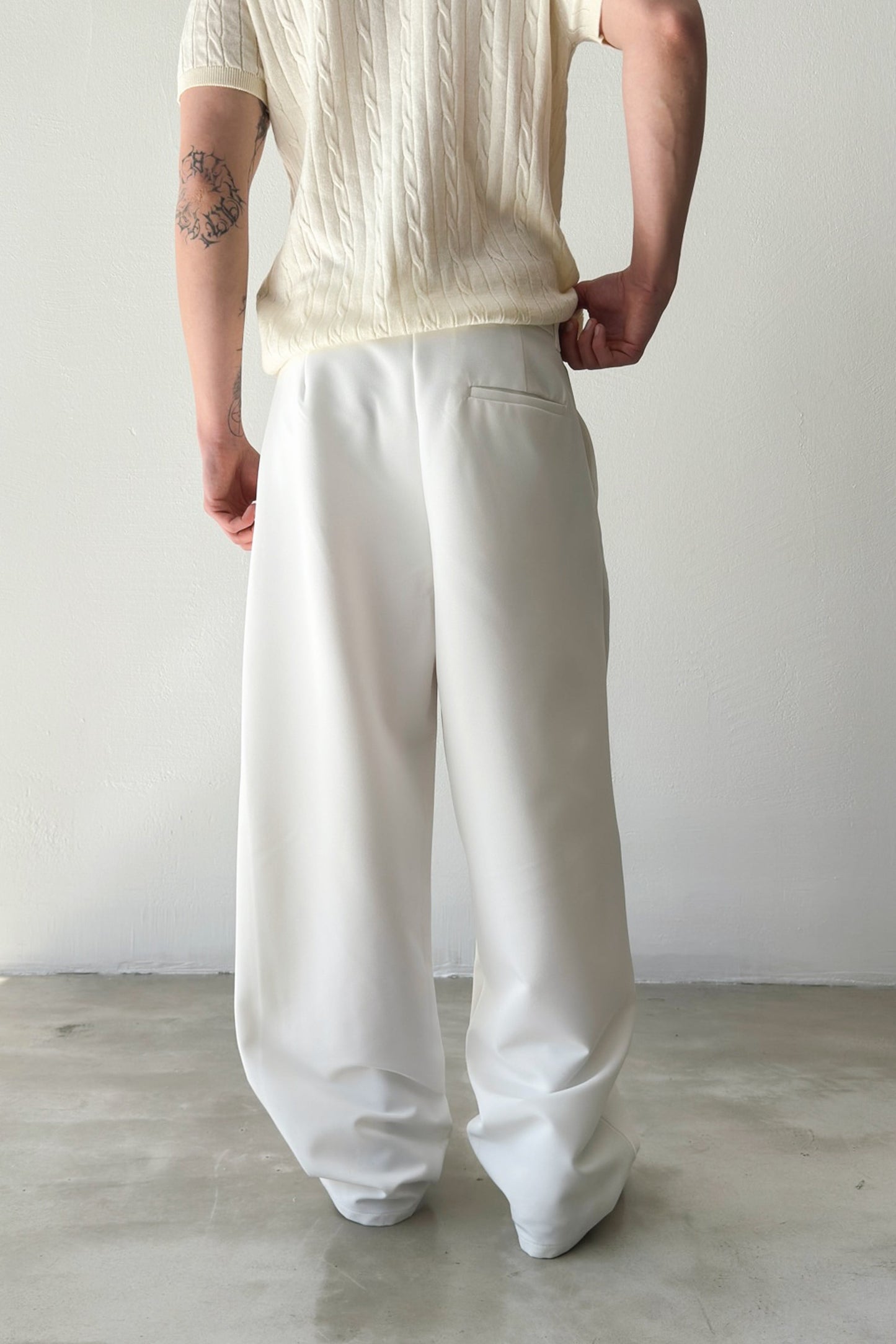 Pleated Palazzo Trousers