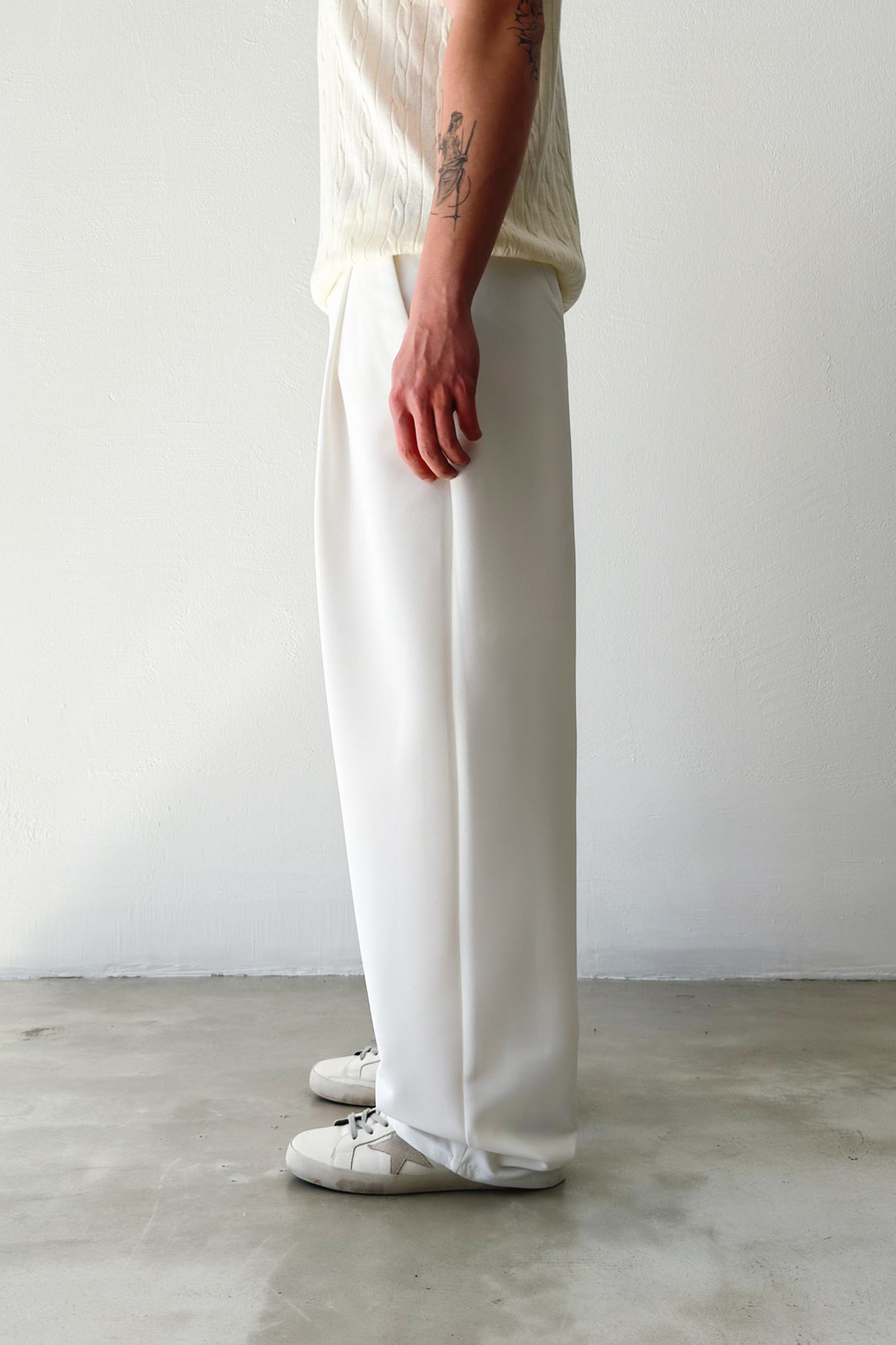 Pleated Palazzo Trousers