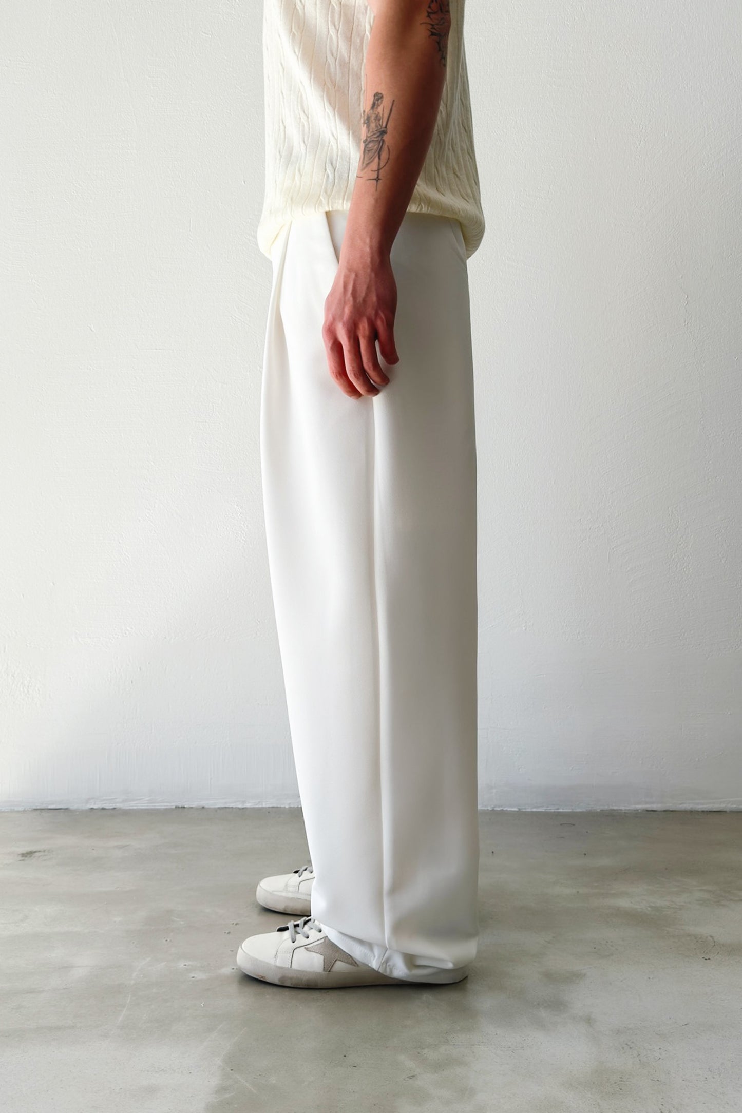 Pleated Palazzo Trousers