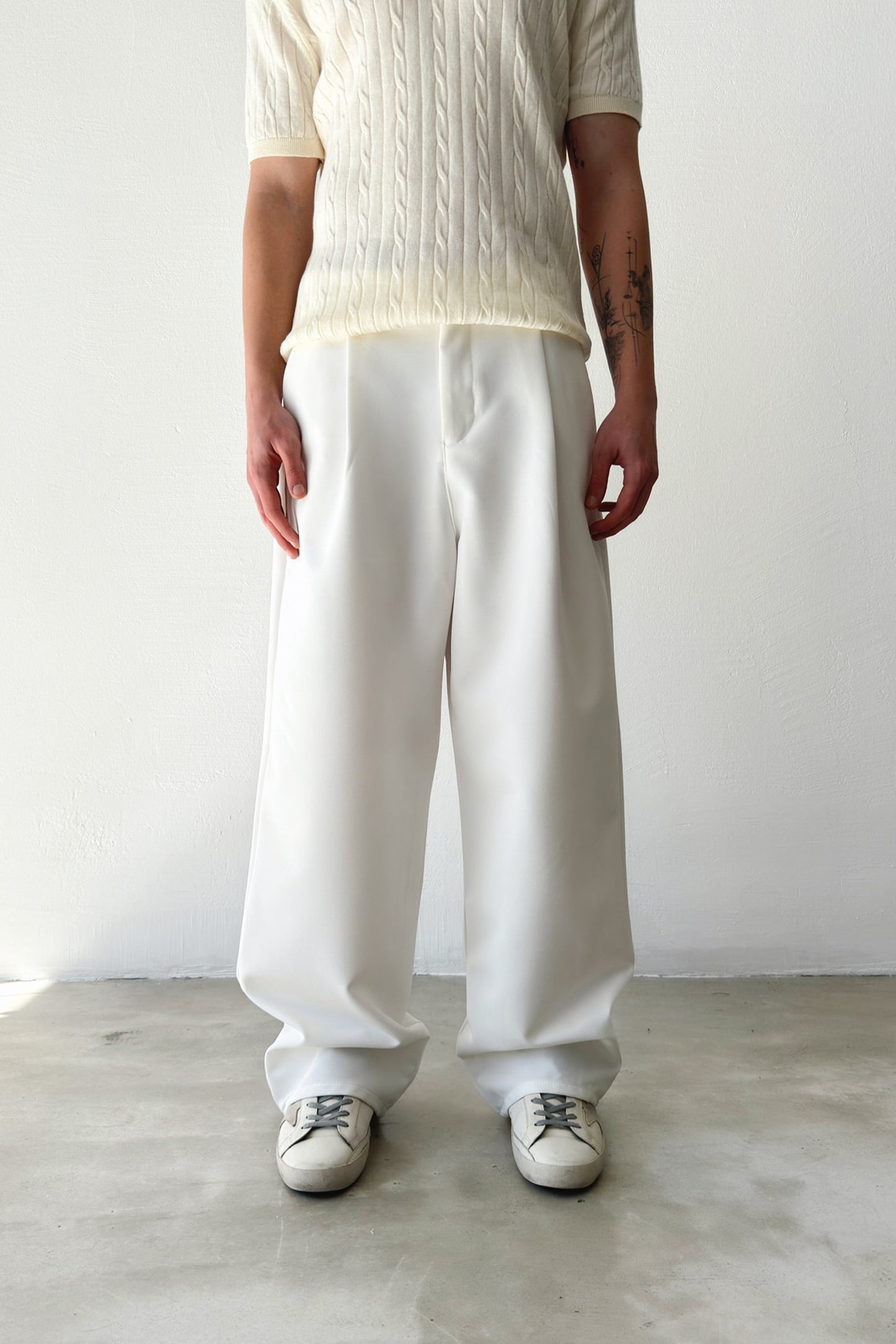 Pleated Palazzo Trousers