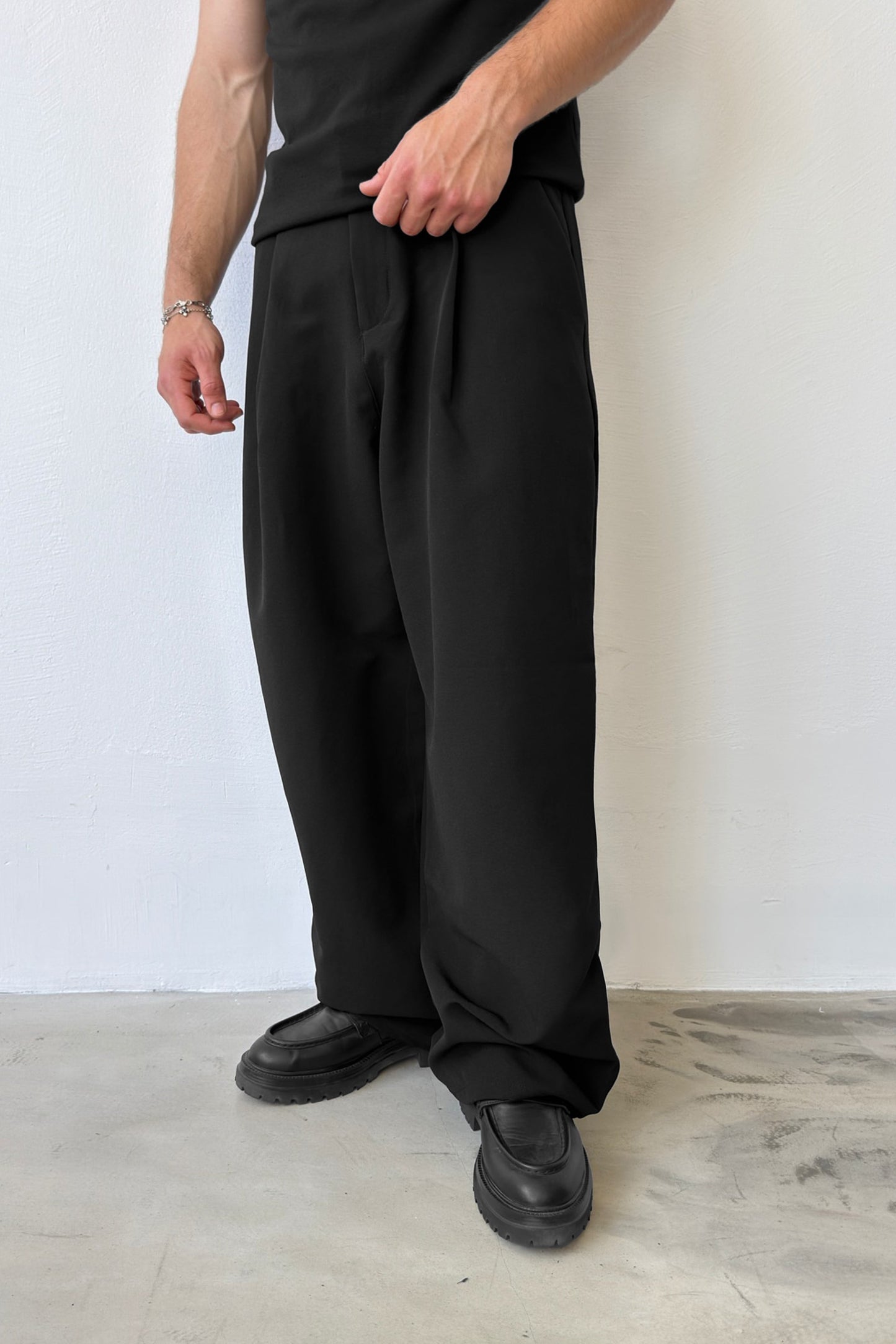 Pleated Palazzo Trousers