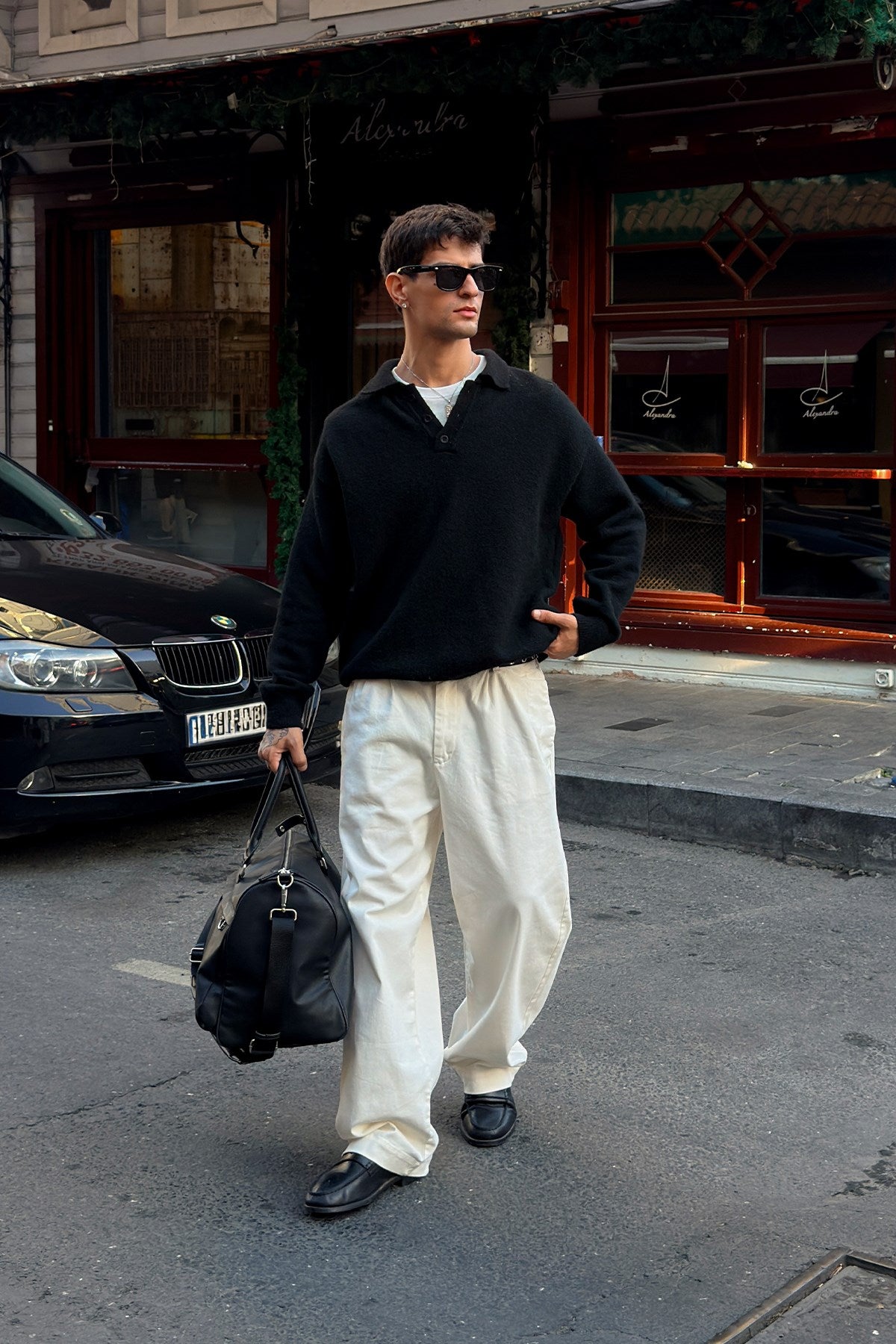 Black Polo-Neck Knit