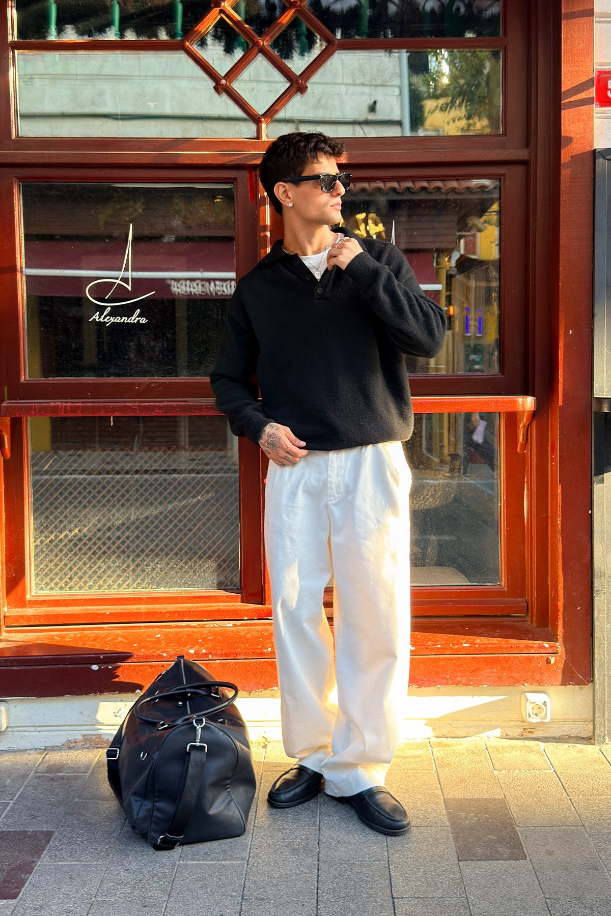 Black Polo-Neck Knit