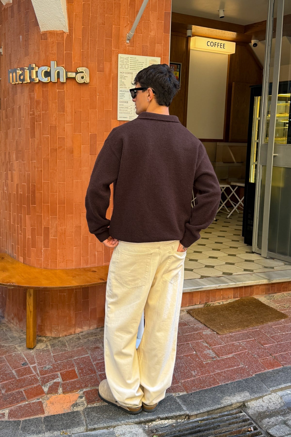 Dark Brown Polo-Neck Knit