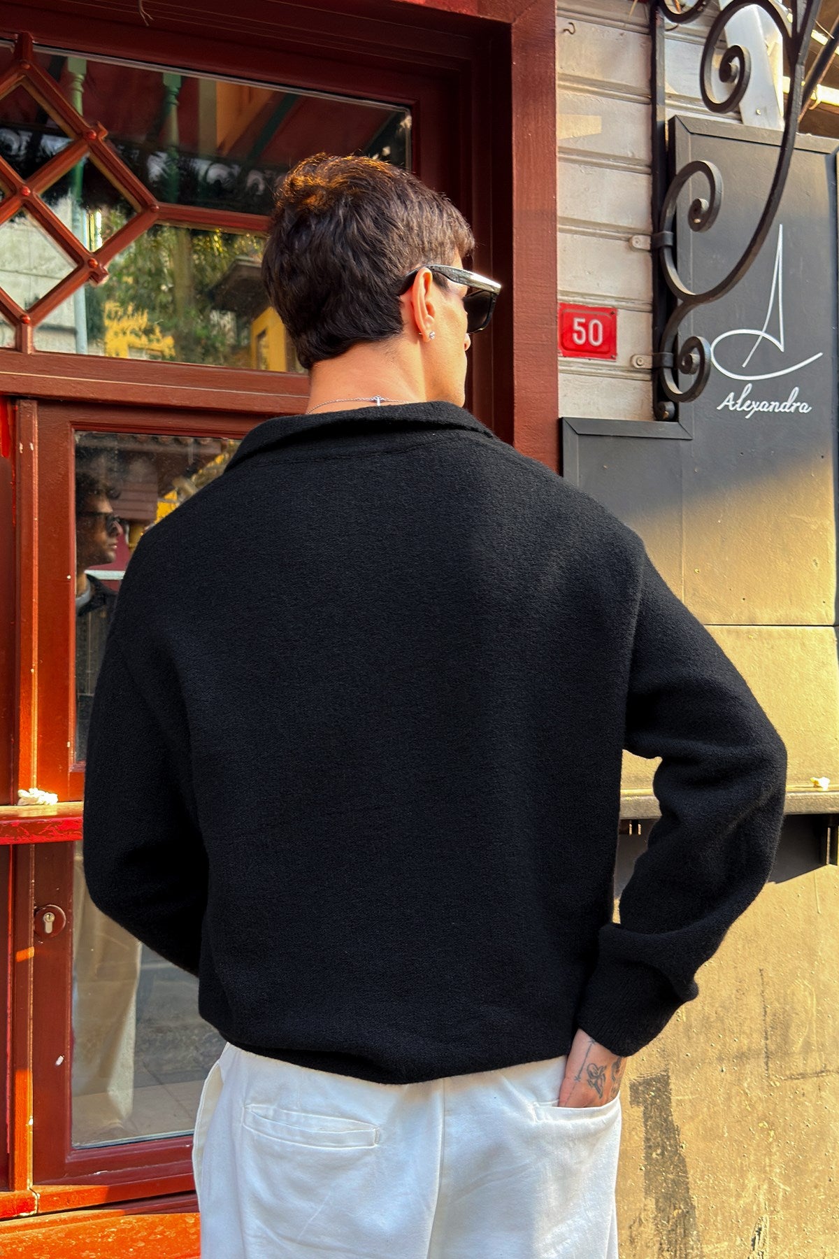 Black Polo-Neck Knit