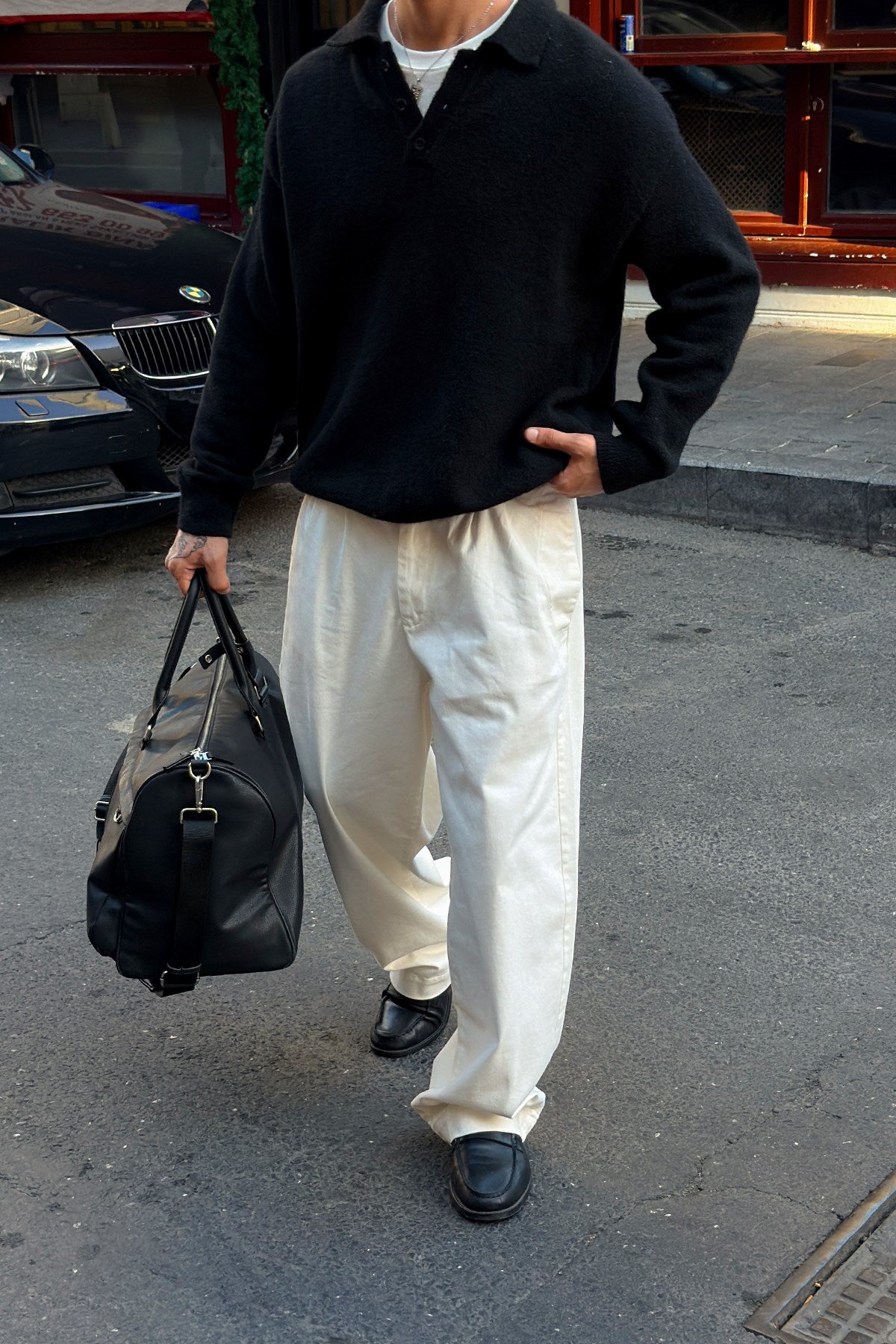 Black Polo-Neck Knit