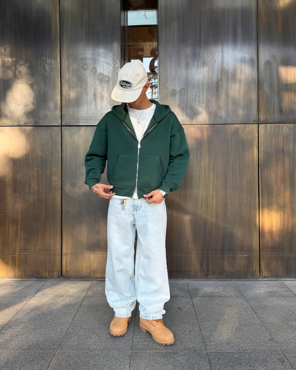 Puffer Nepthi Boxy Fit Zippered Hoodie