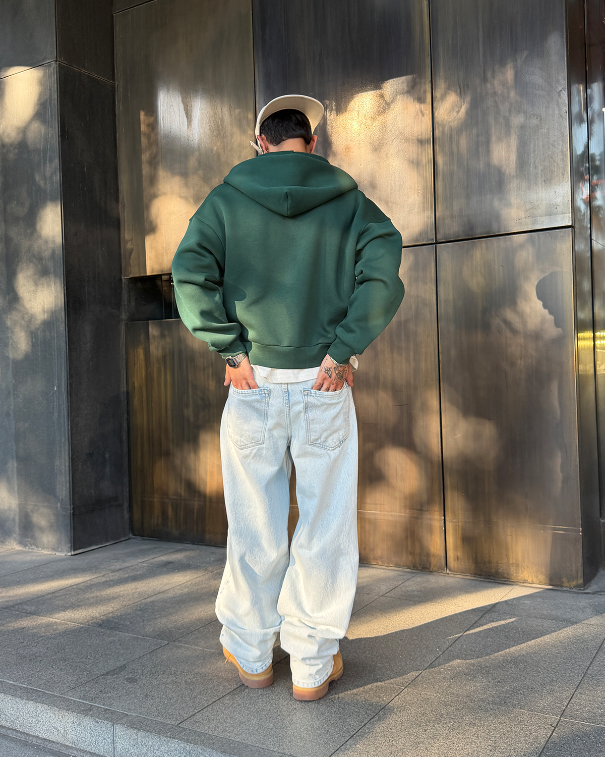 Puffer Nepthi Boxy Fit Zippered Hoodie