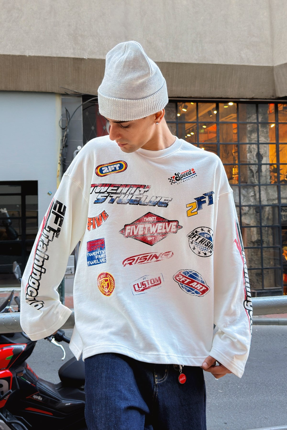 Racing Archive Ecru Long Sleeve