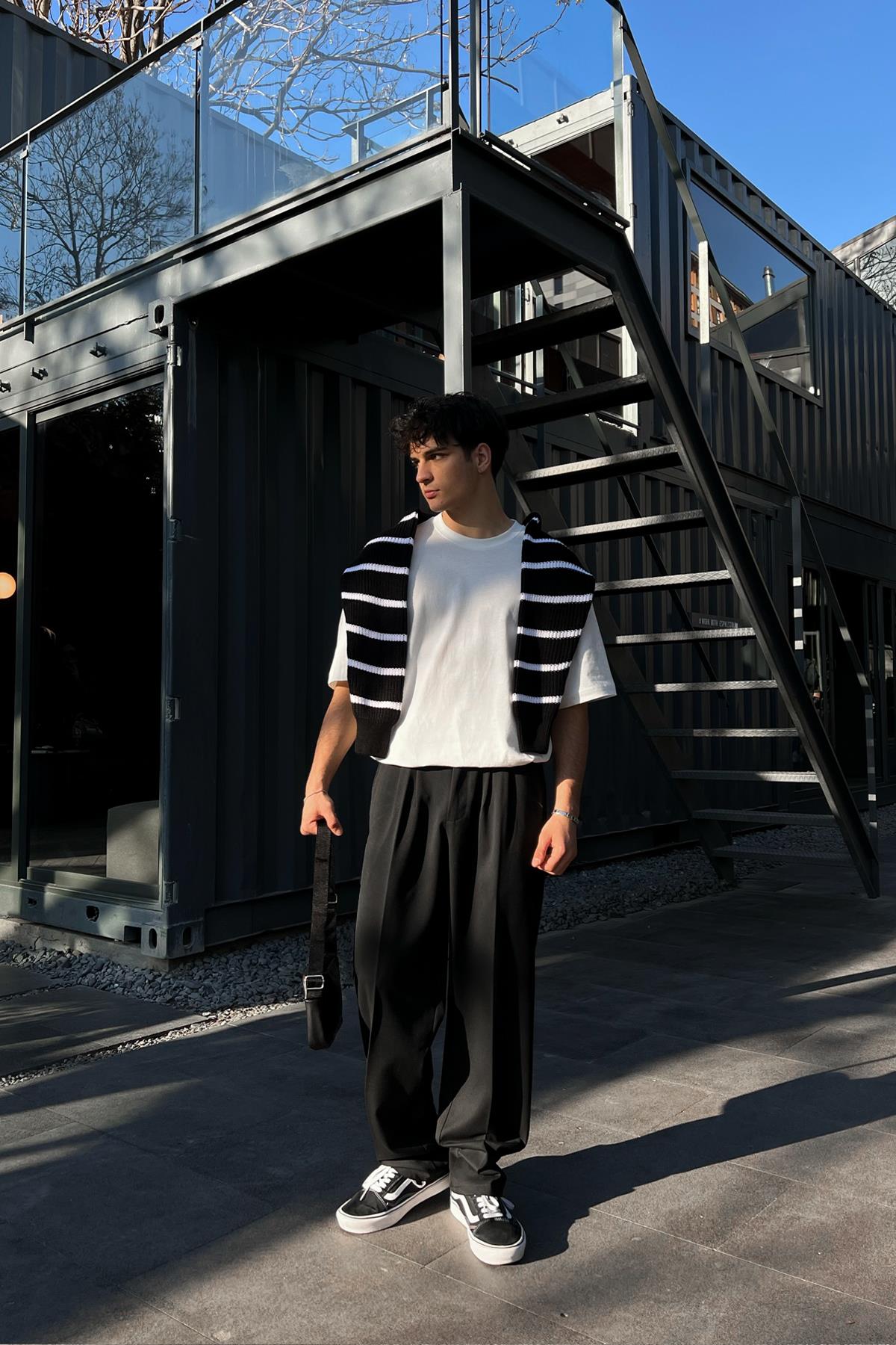 Smart Casual Fabric Trousers Black