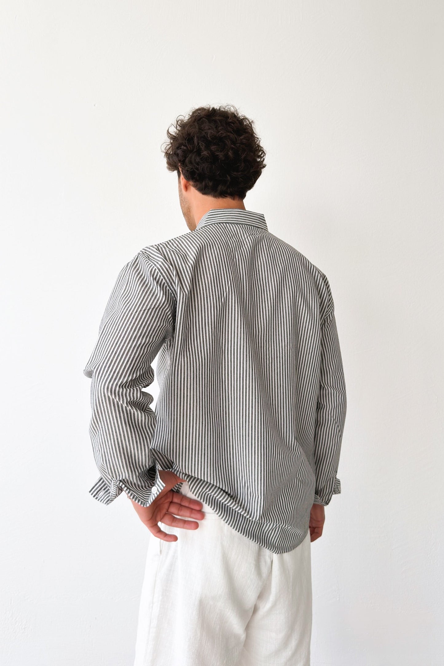Solar Stripes Black Waffle Striped Shirt