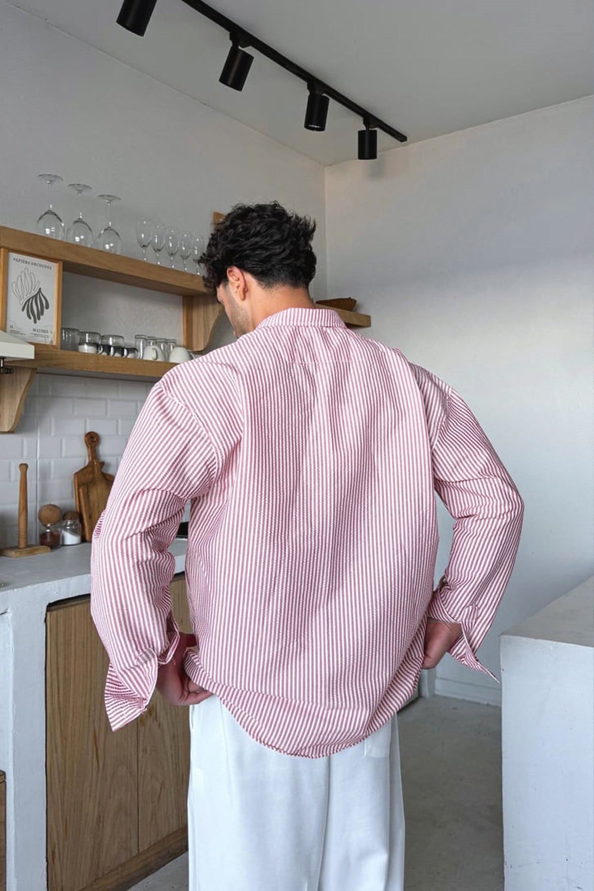 Solar Stripes Pink Waffle Striped Shirt