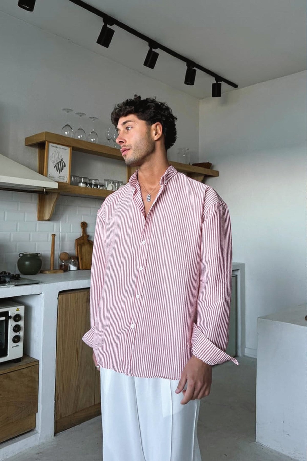Solar Stripes Pink Waffle Striped Shirt