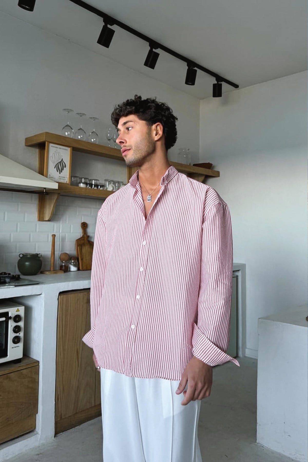 Solar Stripes Pink Waffle Striped Shirt
