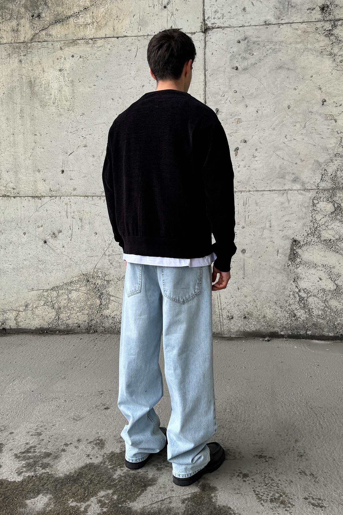 Fade Detail Baggy Jeans Ice Blue