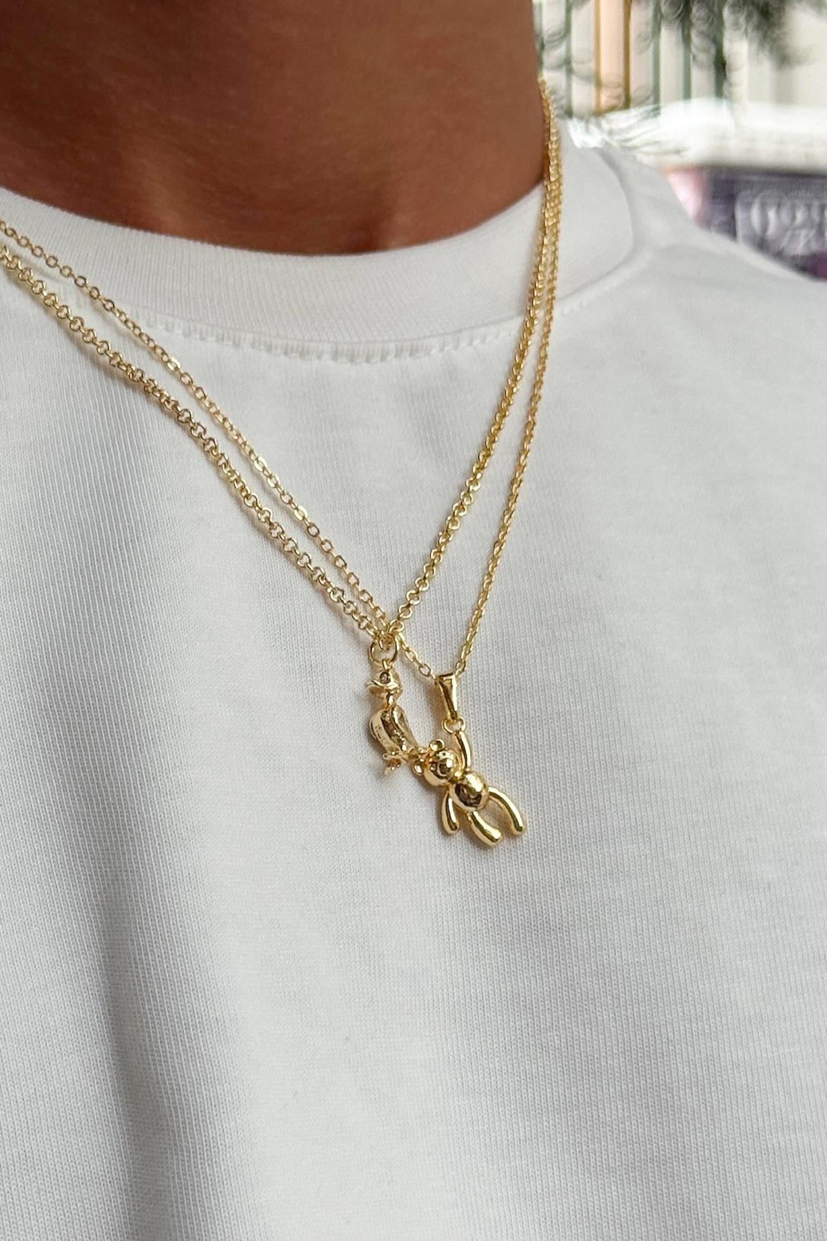 Teddy Necklace Gold Yellow