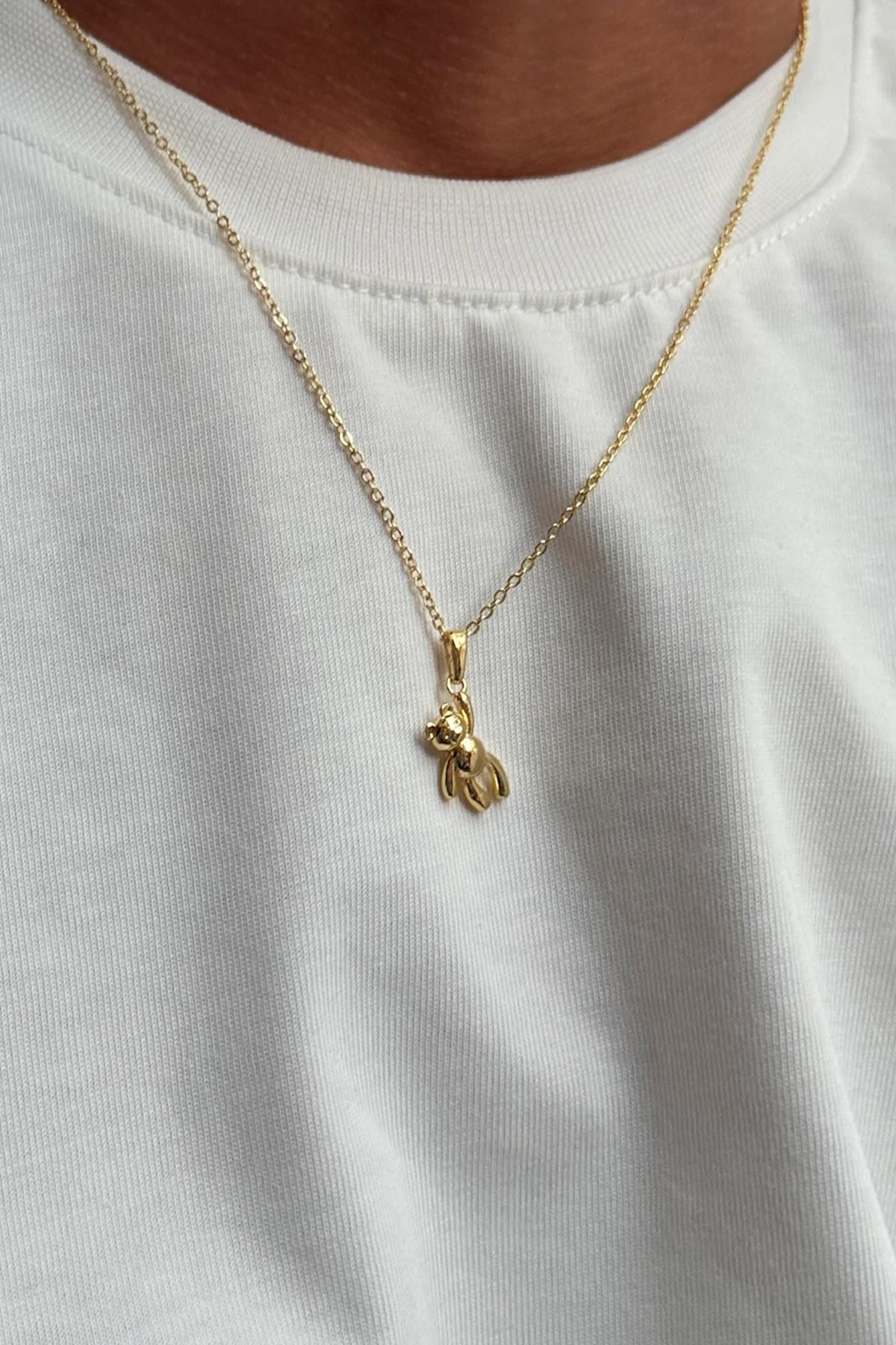 Teddy Necklace Gold Yellow