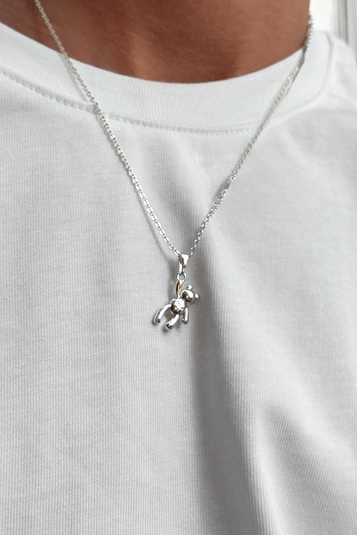 Teddy Necklace Silver