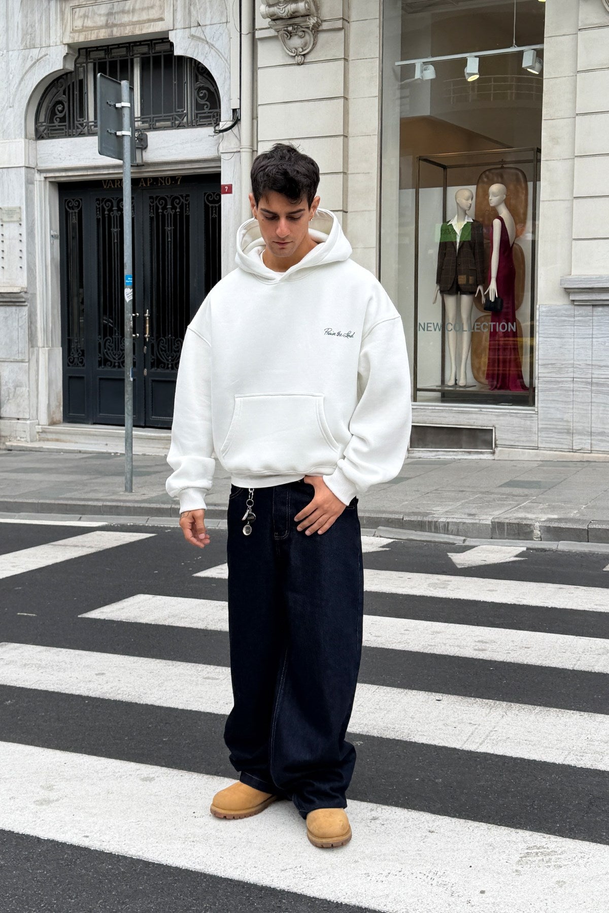 To Be Late White Hoodie